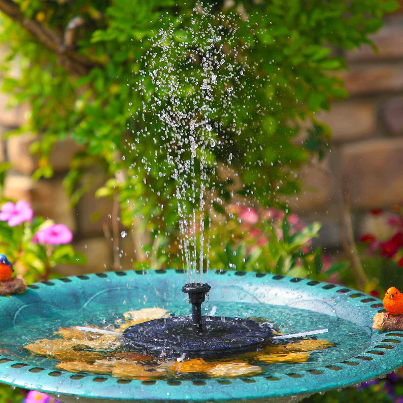AISITIN 2.5W Solar Bird Bath Fountain Pump with 6 Nozzles - Solar Powered Water Pump for Garden, Pond, Pool, Fish Tank & Outdoor Decor | Perfect for Attracting Birds & Enhancing Outdoor Spaces