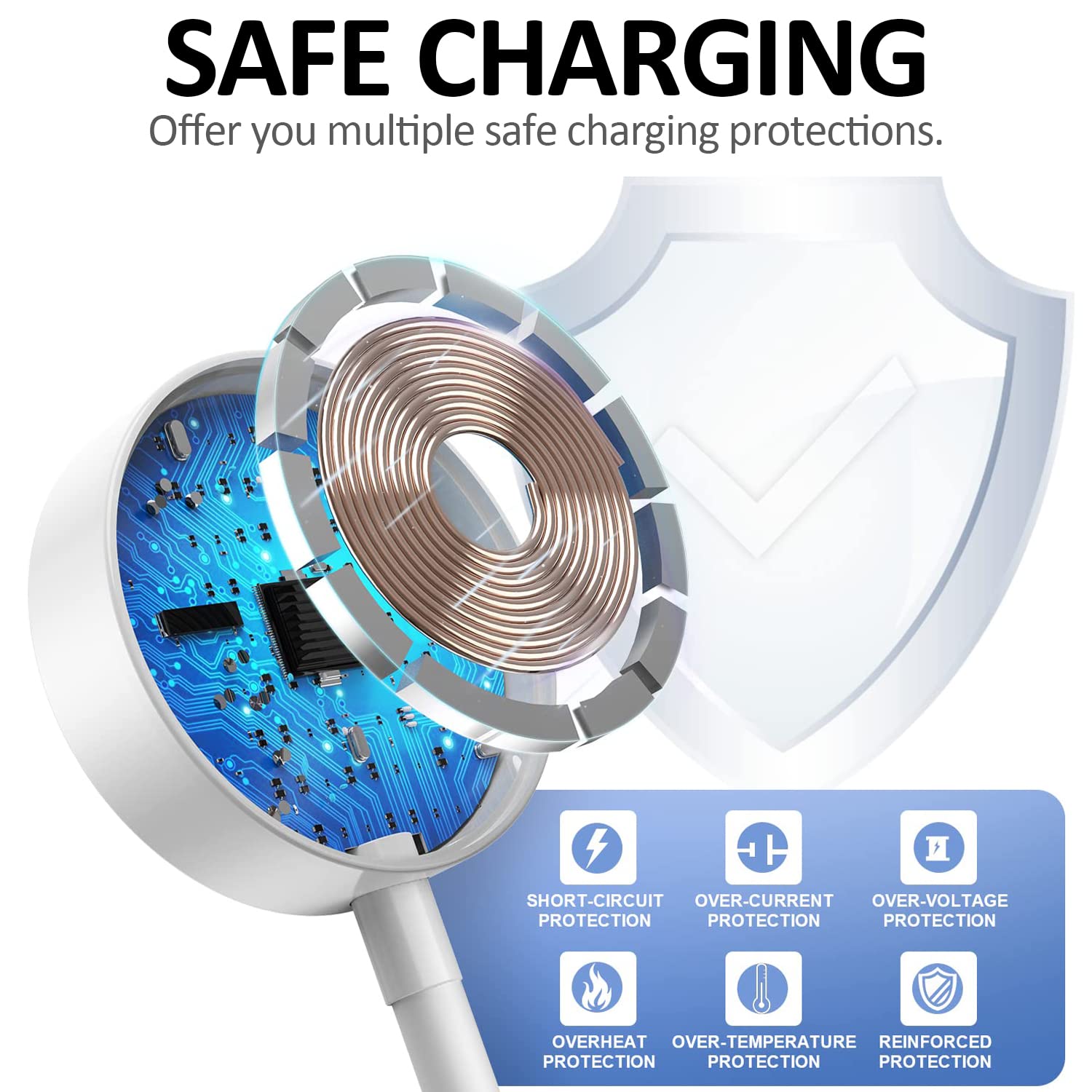 Fast Magnetic Wireless Charging Cable for Google Pixel Watch - Portable & Compatible Charger Accessory | Perfect for Travel, Workout & Daily Use - White