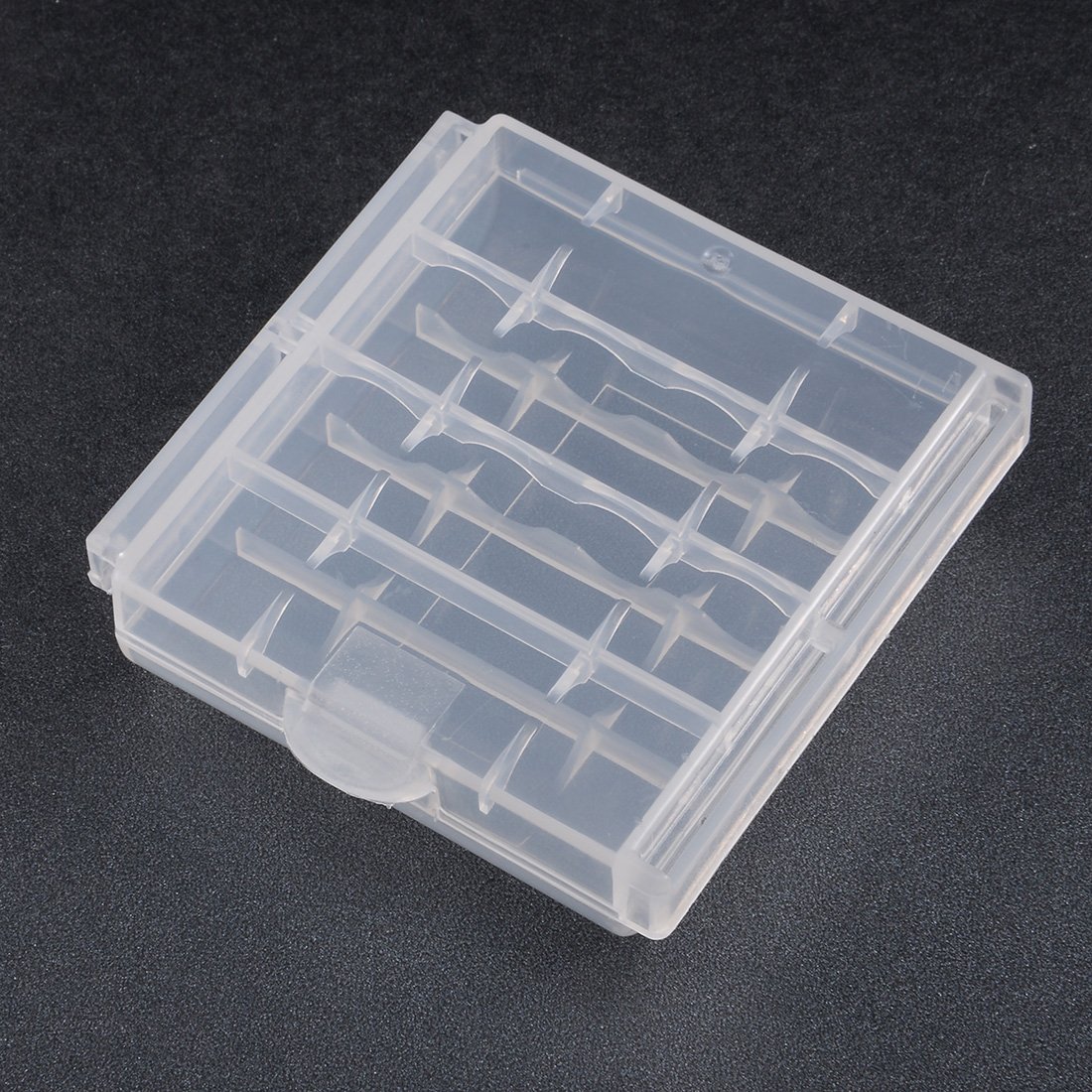 uxcell AAA/AA 4 Cell Battery Holder - Portable Clear Plastic Storage Case for Batteries - Perfect for Home, Office, Travel & Emergency Kits