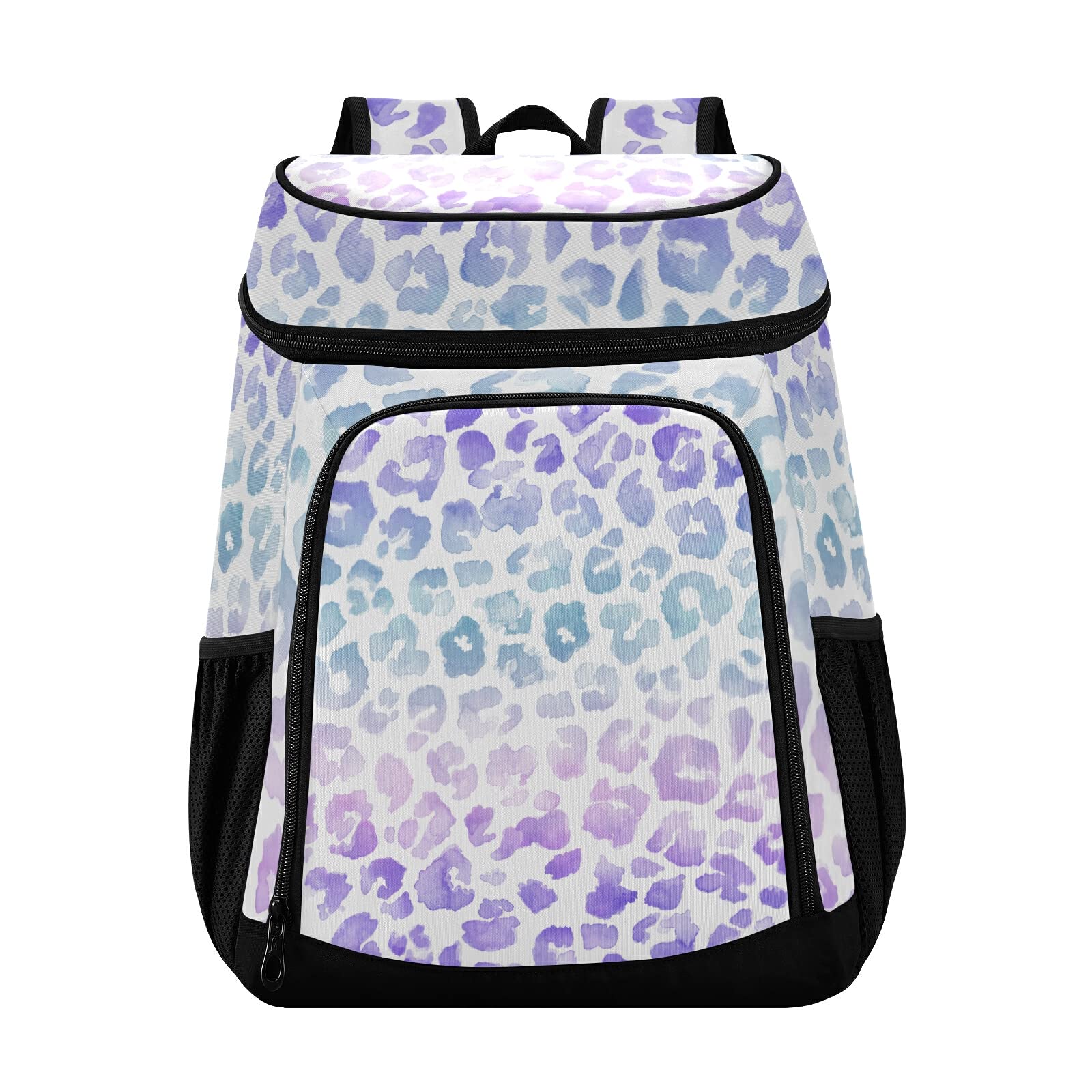 Leopard Tie Dye Insulated Cooler Backpack for Men & Women - Heavy Duty Lunch Box for Work, Hiking, Camping, Picnic, Beach & Outdoor Adventures