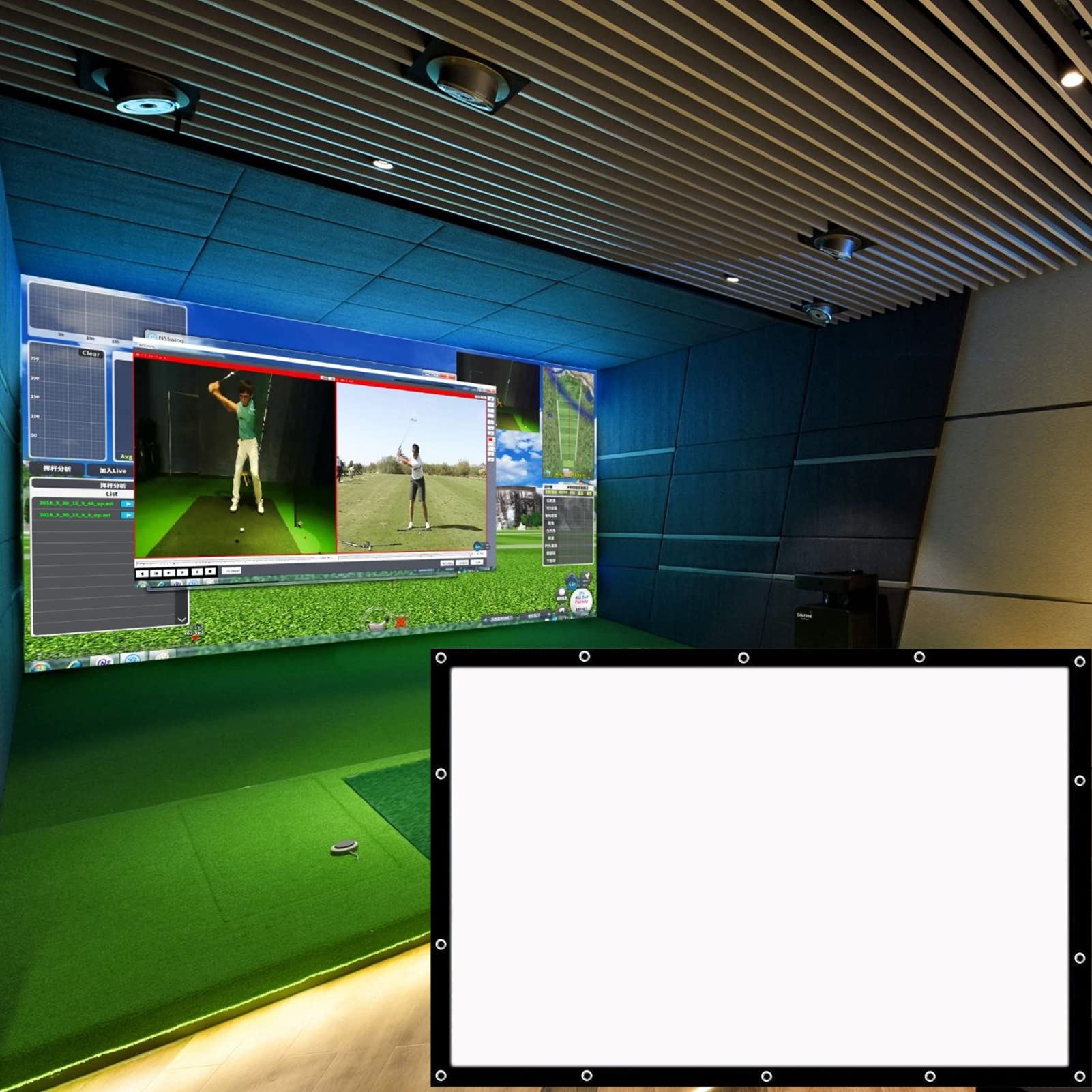Premium Indoor Golf Simulator Impact Screen - High-Quality Projection Screen for Golf Training & Practice | Perfect for Home Golf Simulators, Driving Ranges & Backyard Practice