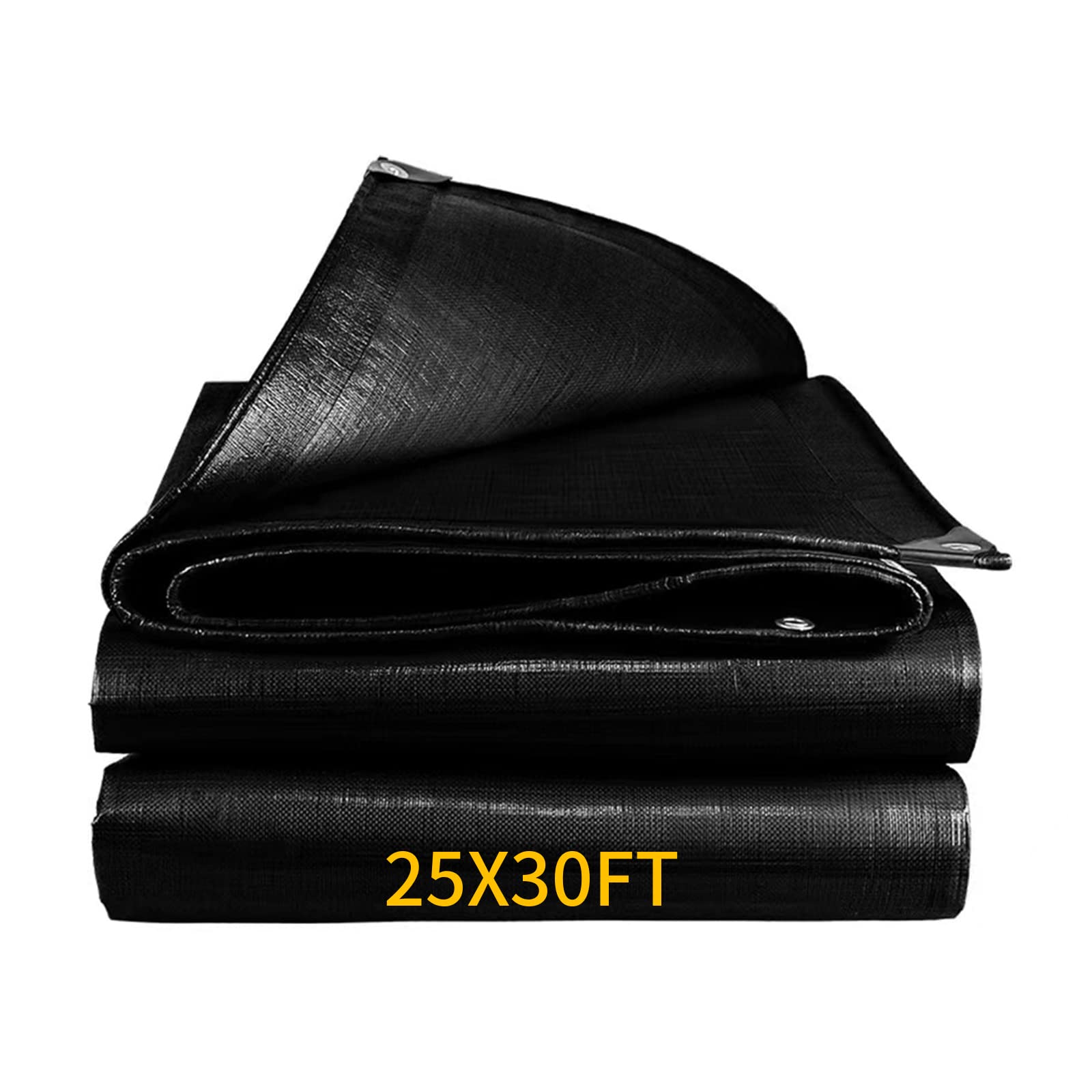 25X30FT Heavy Duty 28Mil PE Pond Liner - Reinforced Fish Pond Liner with Hemmed Edge & Buttonholes - Waterproof Liner for Koi Ponds, Duck Ponds, Water Gardens & Outdoor Water Features - Perfect for Backyard Landscaping & Aquatic Projects