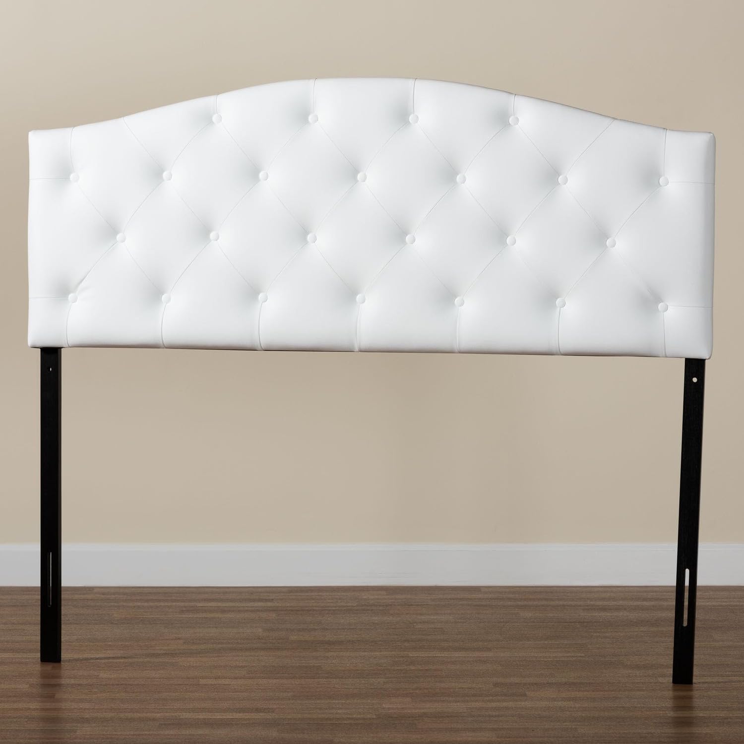 Baxton Studio Myra Upholstered Queen Size Headboard in White - Perfect for Modern Bedroom Decor & Luxury Bedroom Makeover