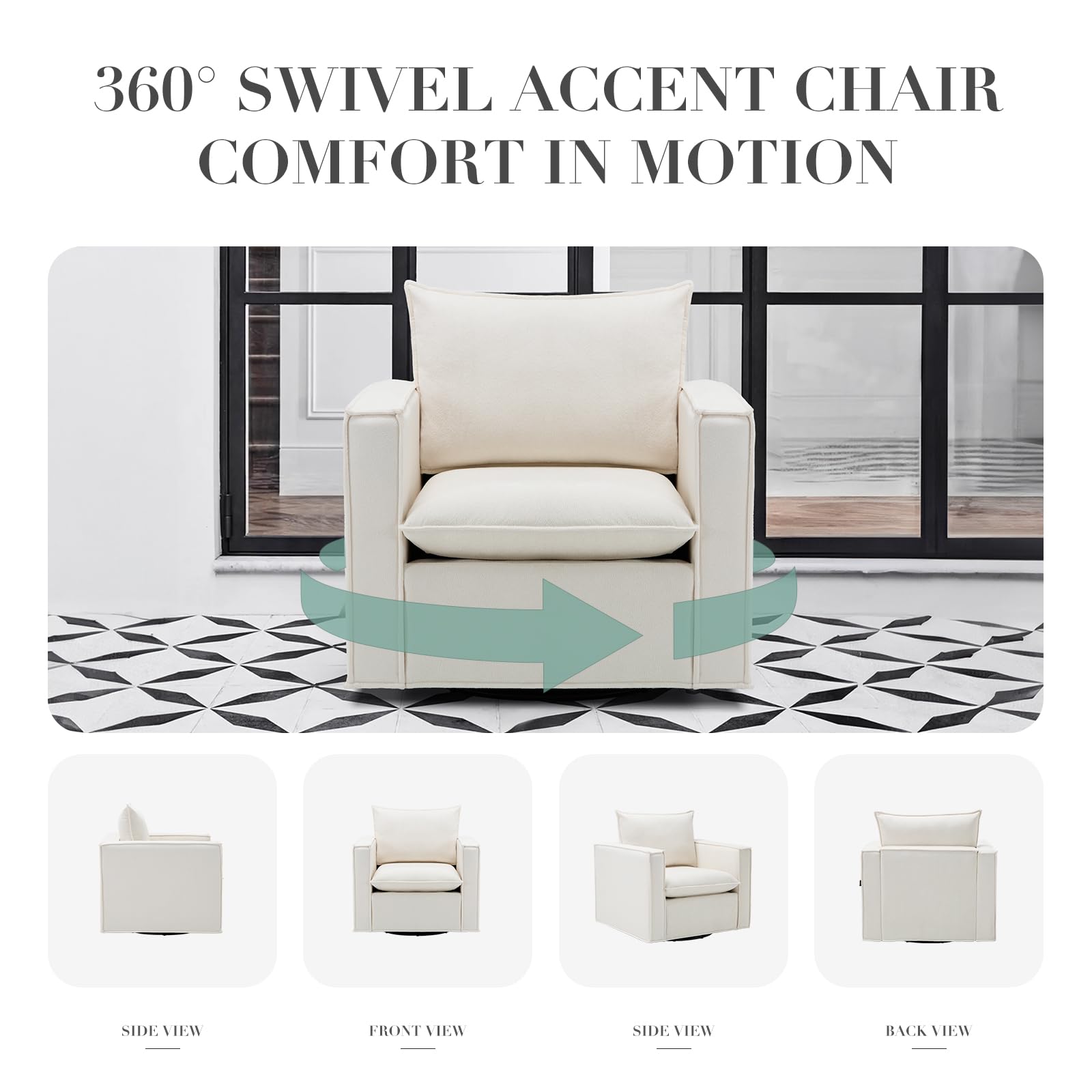 Modern Swivel Accent Chair 34