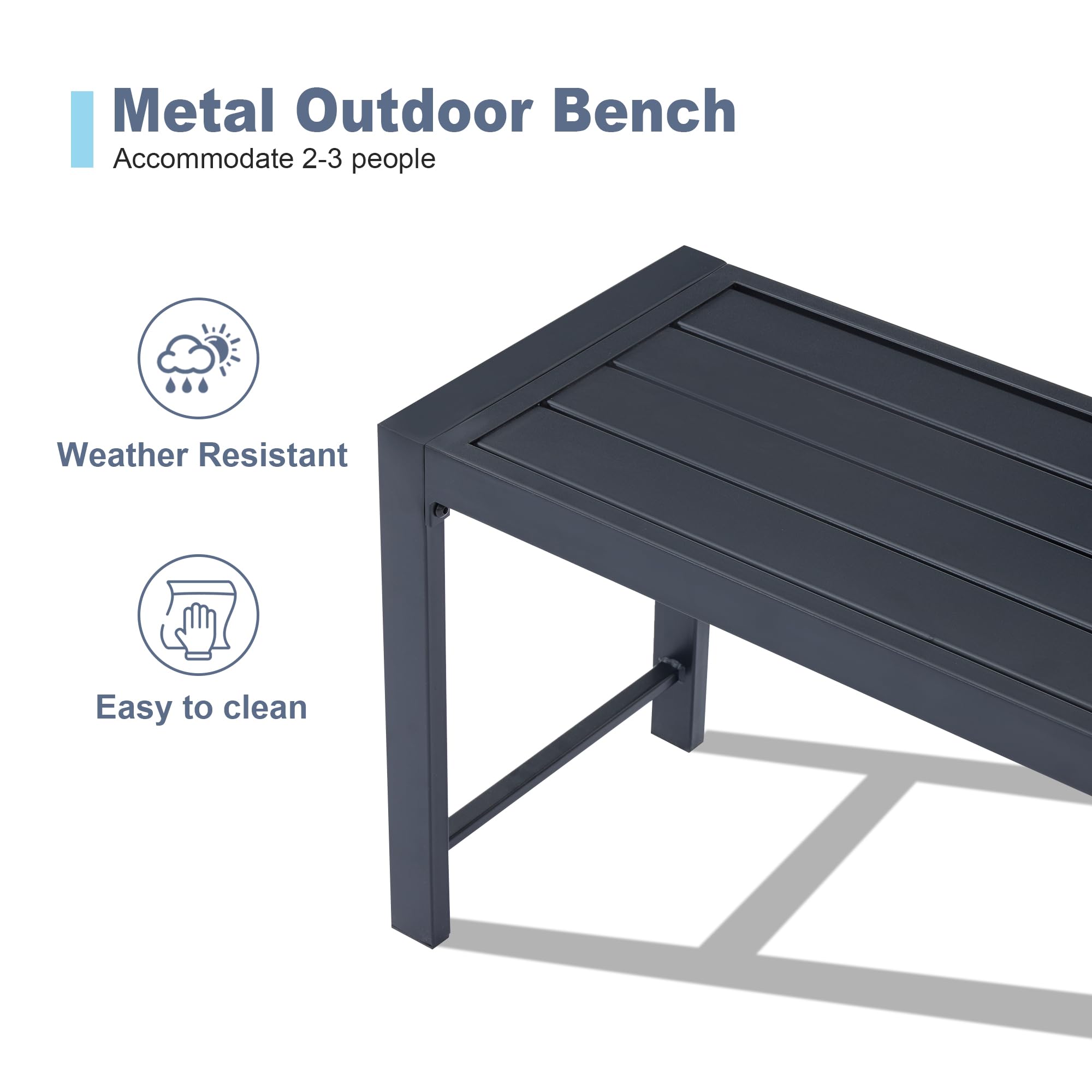VICLLAX 3-Piece Outdoor Dining Set - 59