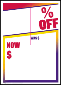 100-Pack Sale Tags with %OFF Discount - Perfect for Retail Stores, Clearance Sales & Promotional Events