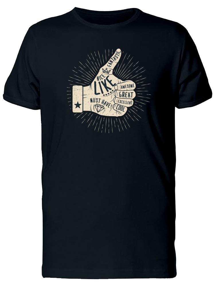 Men's Tattooed Hand Thumbs Up Graphic T-Shirt - Cool Streetwear Style for Casual Wear & Urban Fashion