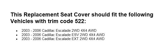 2003-2006 Cadillac Escalade Custom Fit Seat Covers - Premium Gray Car Seat Protectors for SUV, Truck & Luxury Vehicles | Perfect for Road Trips, Daily Commutes & Family Protection