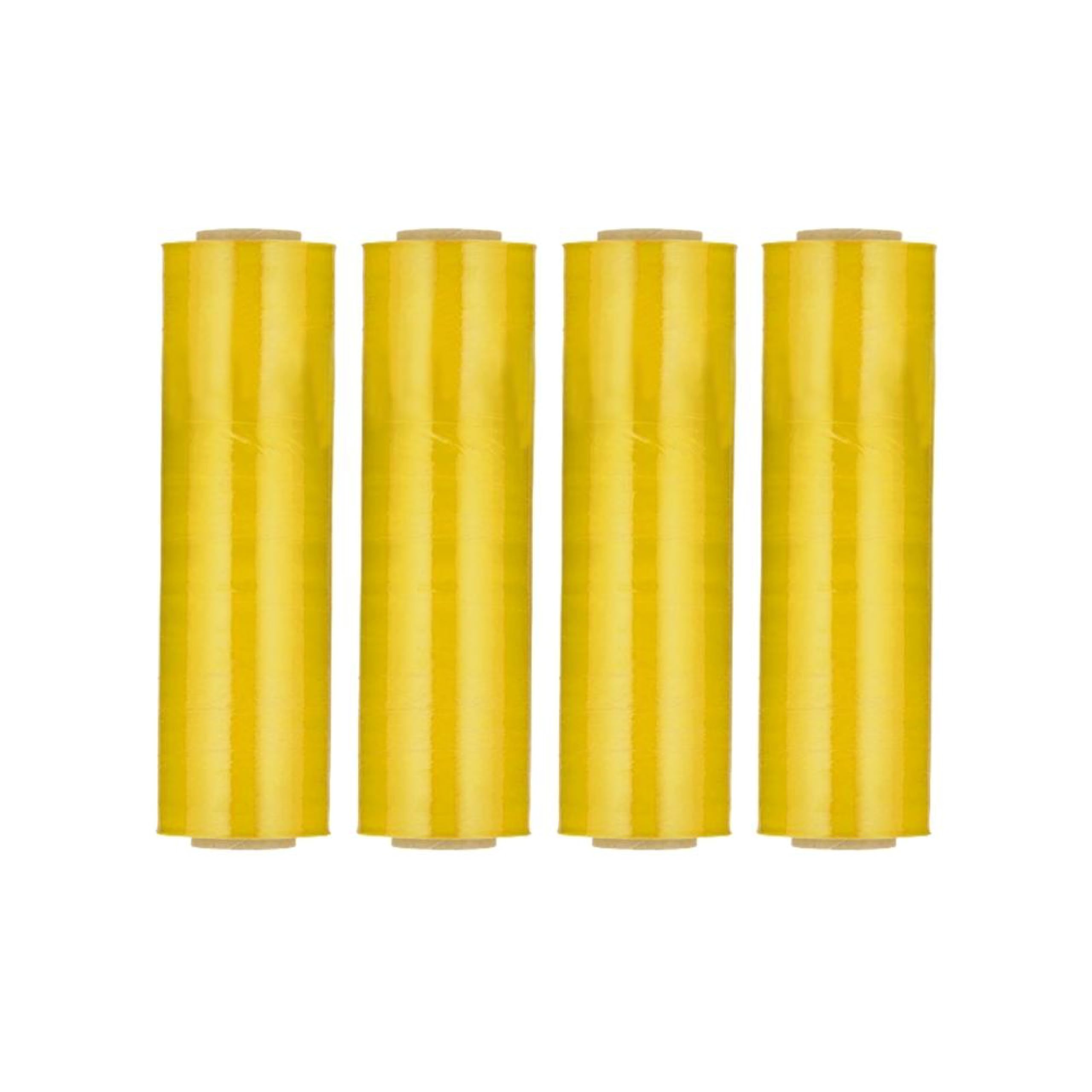 Yellow Stretch Wrap for Moving - 8 Pack of 18