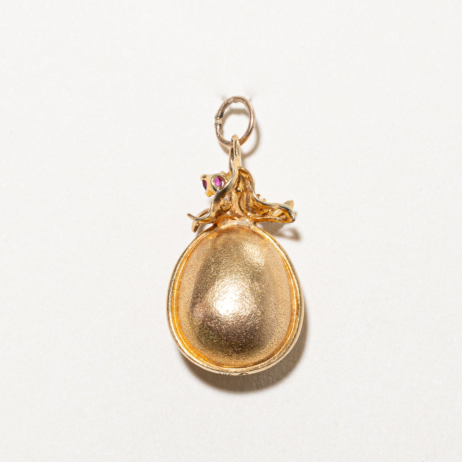 Cavelti Ruby Egg Charm - 0.07ctw Genuine Ruby Pendant for Necklace | Elegant Jewelry Gift for Women, Birthday, Anniversary & Special Occasions