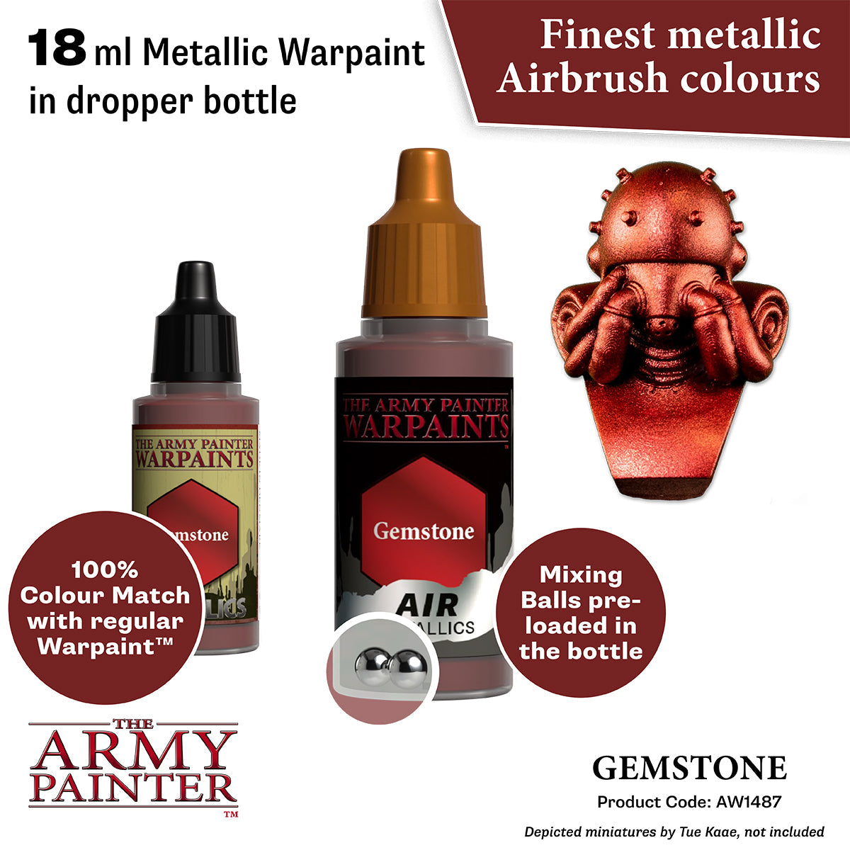 Warpaints Air Metallics: Gemstone Metallic Paint for Miniatures & Models - Perfect for Warhammer, D&D, and Cosplay Painting