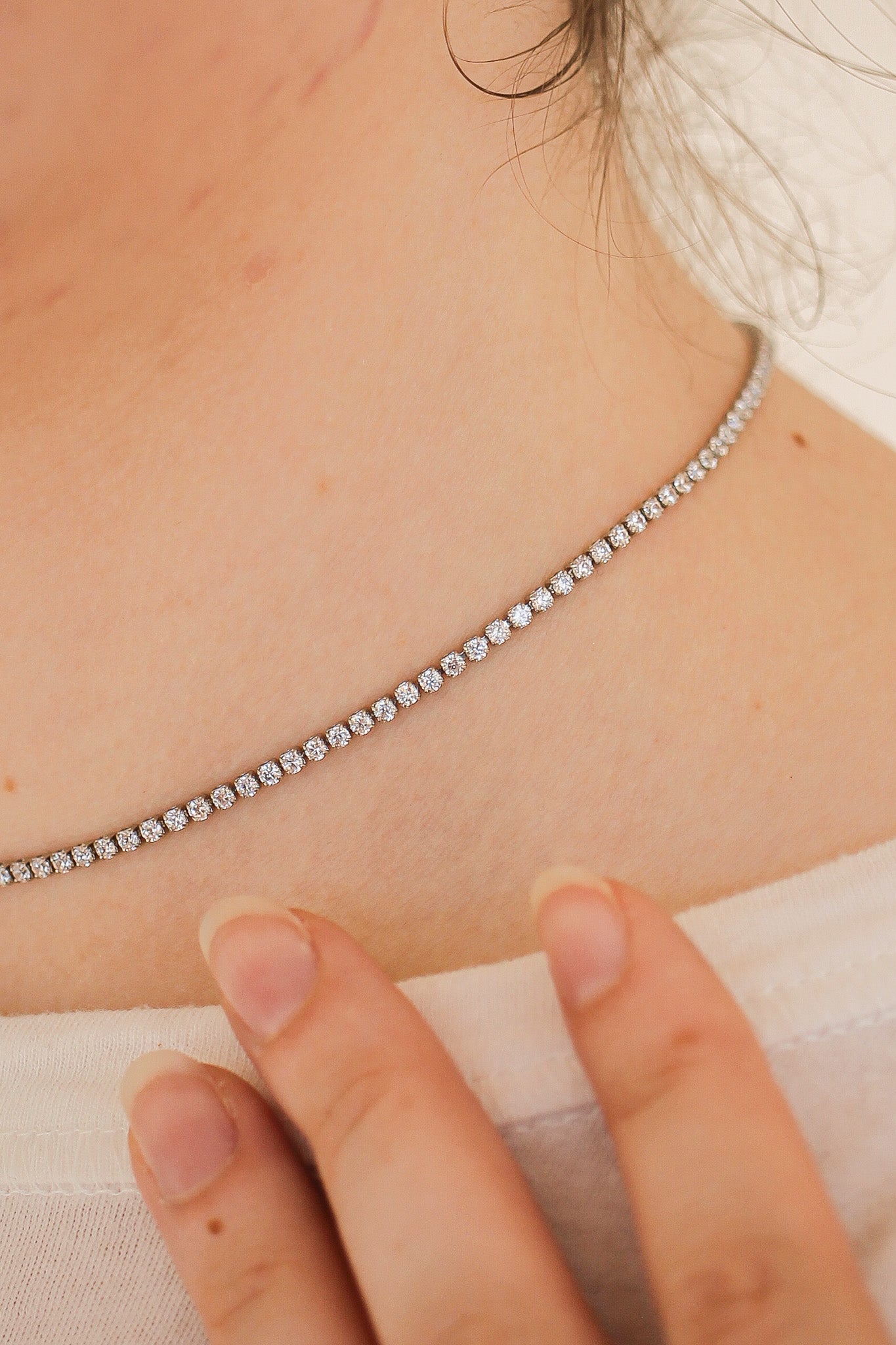 Elegant Josephine Rhodium Filled Necklace for Women - Perfect for Weddings, Anniversaries & Special Occasions