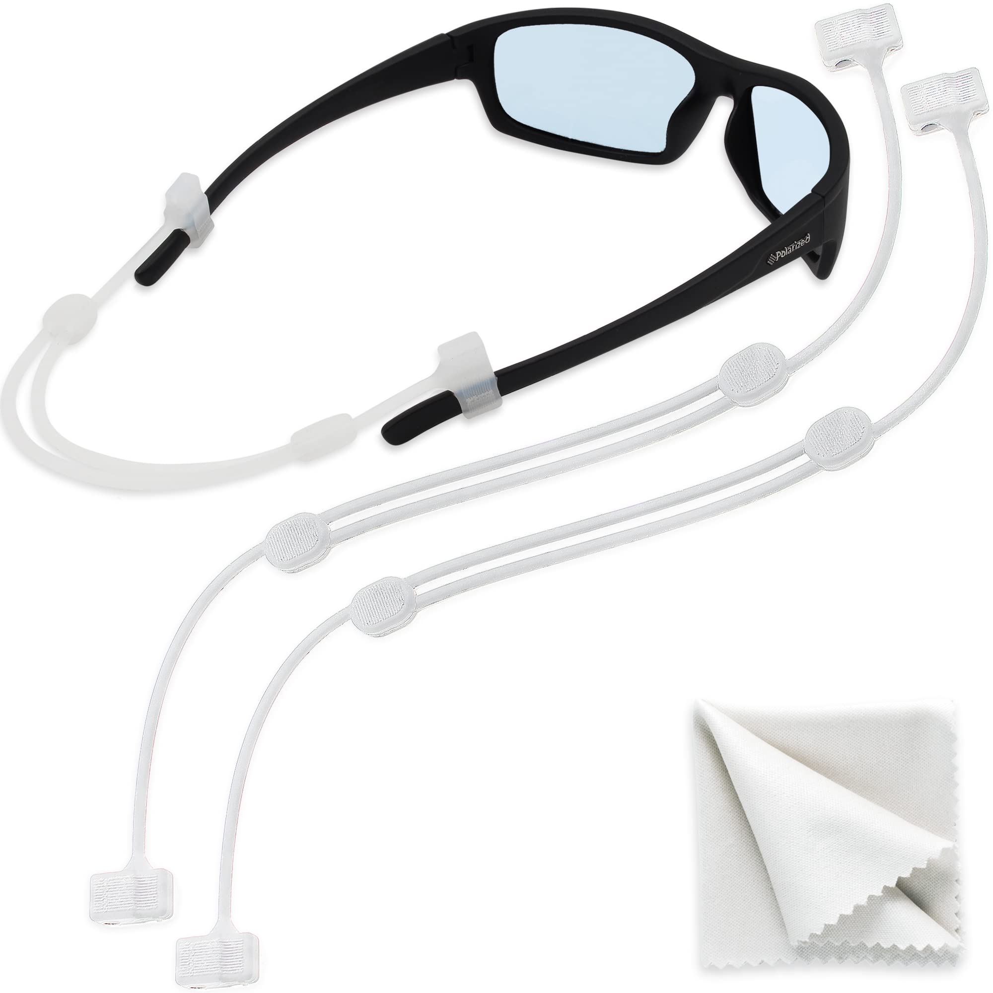 Premium Silicone Glasses Strap Holder - No-Tail Eyeglass & Sunglass Strap for Secure Fit - Perfect for Sports, Running, Hiking & Outdoor Activities