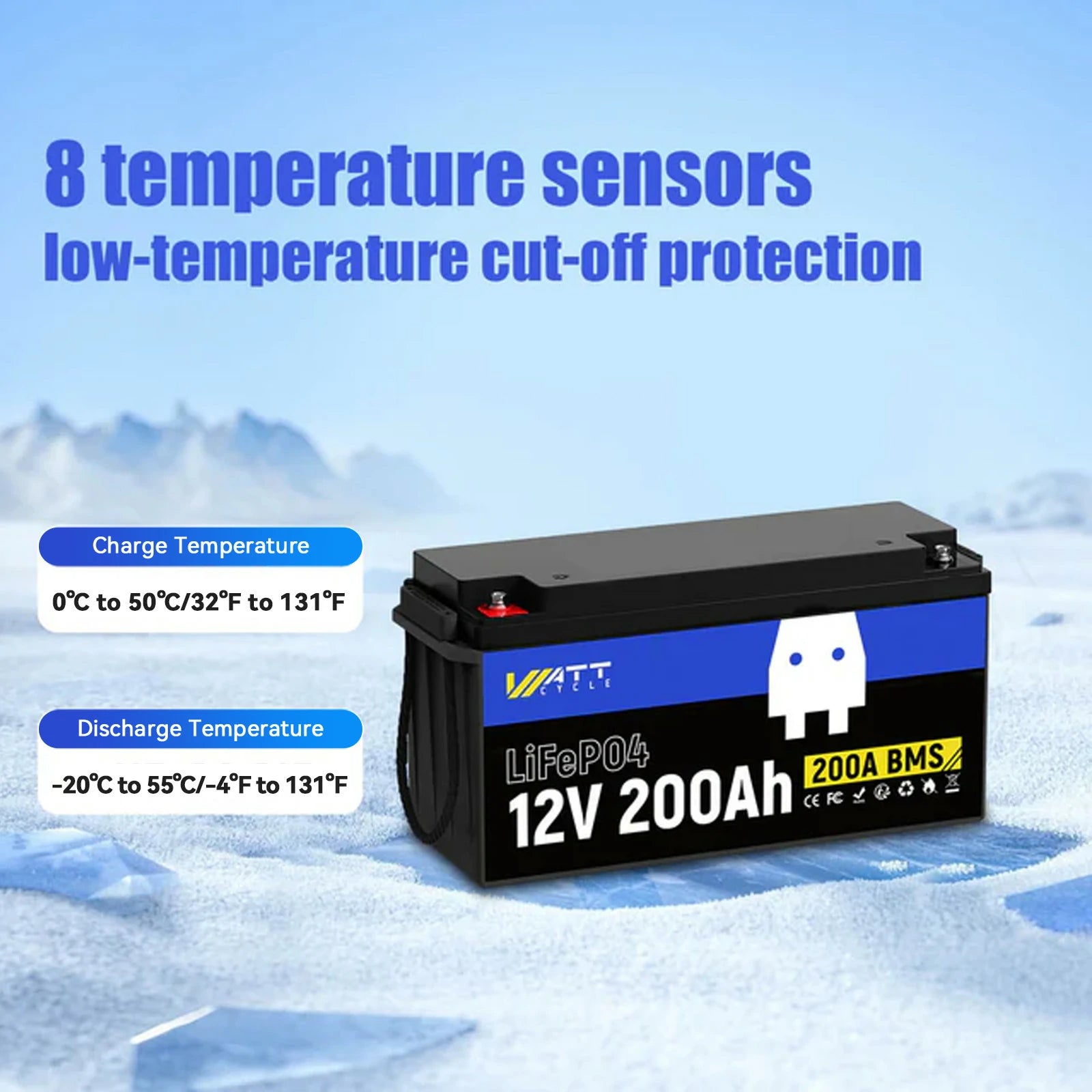 Like New 12V 200Ah LiFePO4 Lithium Iron Phosphate Battery - Perfect for Solar Power Systems, RVs, Marine & Off-Grid Applications
