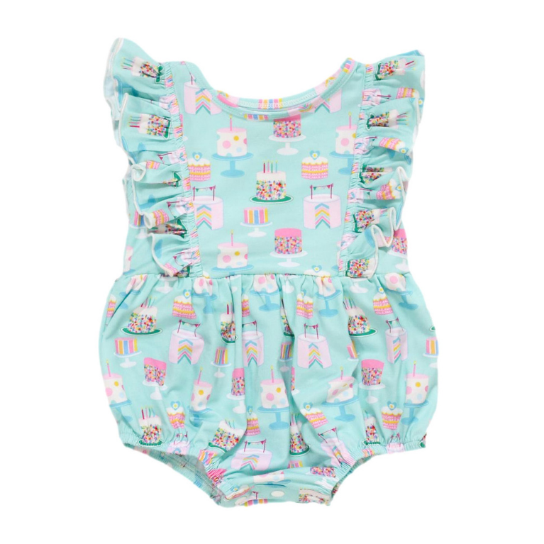 Celebrations | Eat Cake Playsuit Bubble Romper - Perfect for Birthday Parties, Baby Showers & Photoshoots