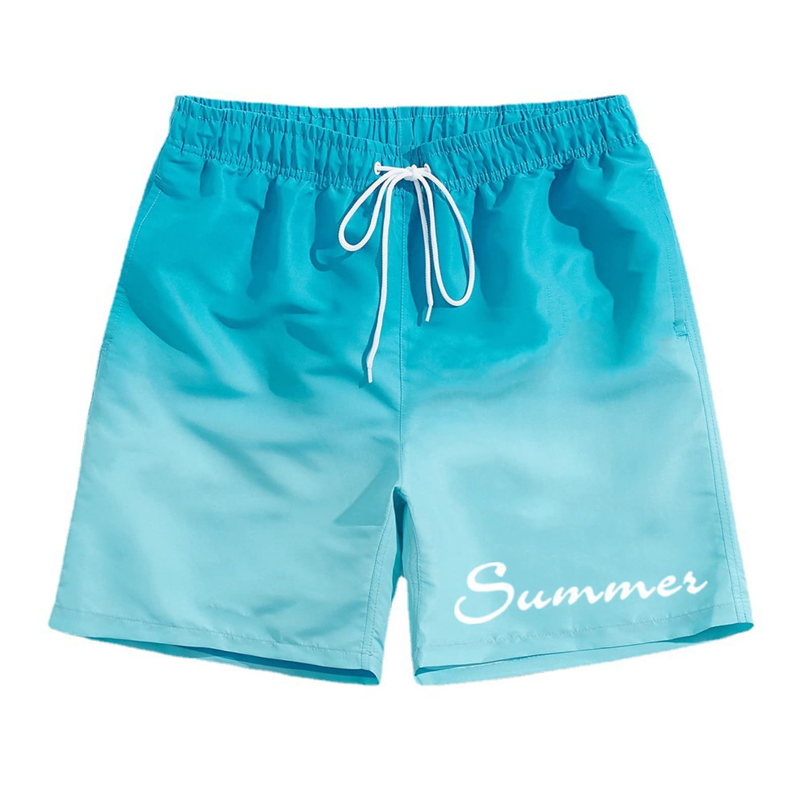 Men's Color Changing Swim Trunks - Quick Dry Lightweight Gradient Shorts for Summer Beach & Pool | Perfect for Hawaii Vacations, Swimming, Surfing