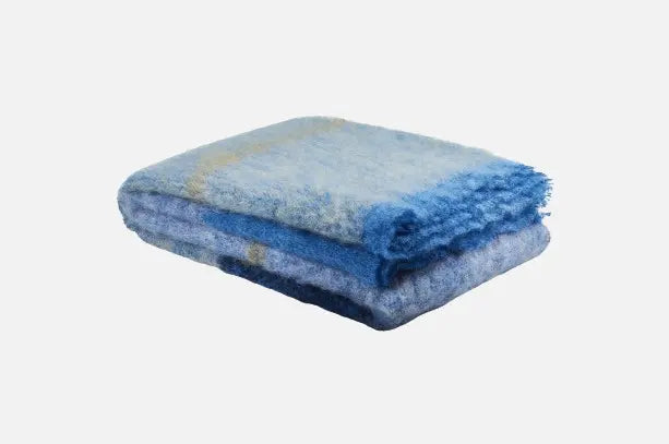 Olive Boher Mohair Throw Blanket - Soft & Luxurious Wool Blanket for Sofa, Bed & Cozy Home Decor