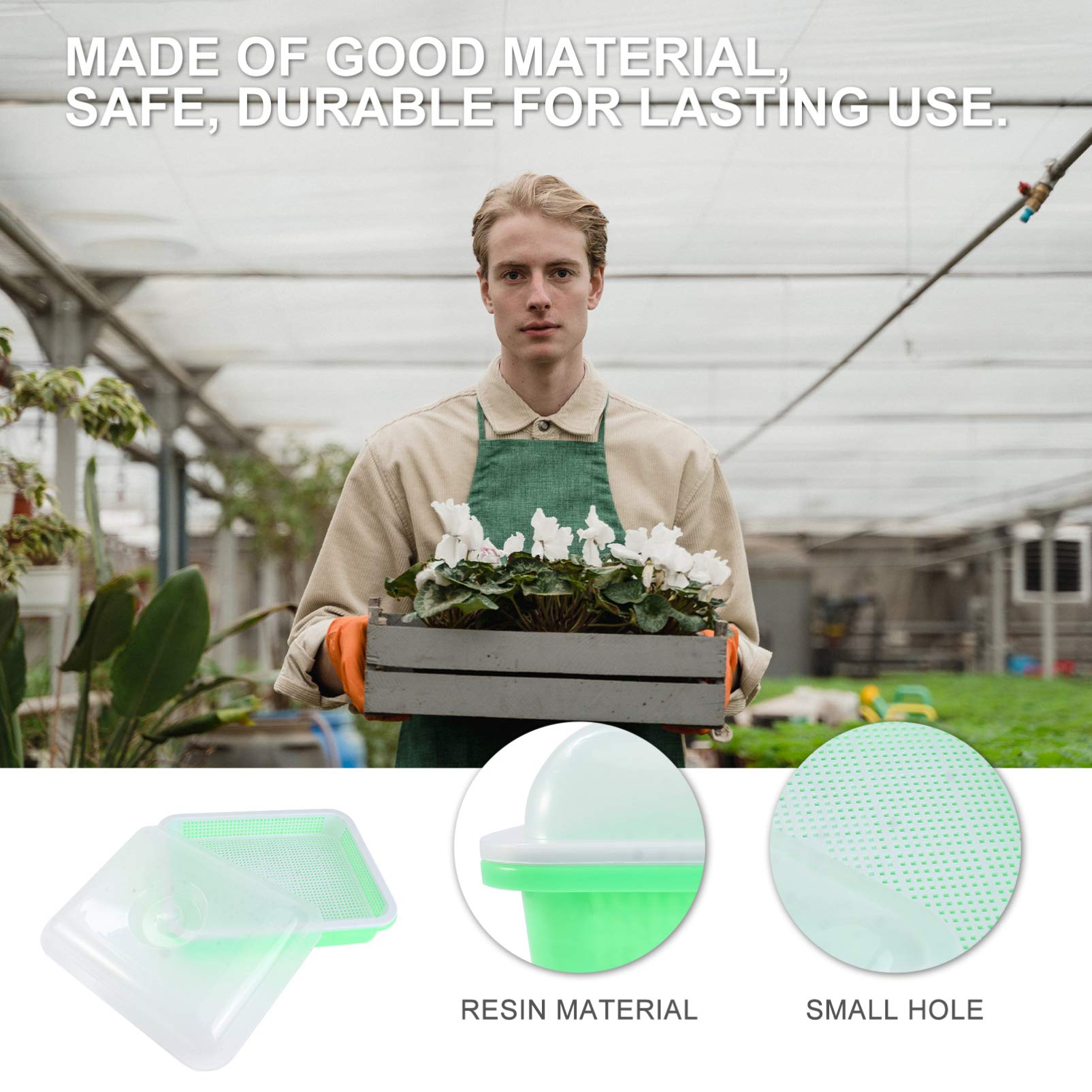1Pc Insulated Vegetable Growing Tray - Seed Starter Container for Sprouts, Herbs & Microgreens | Water Planting Tray for Hydroponics, Kitchen Gardening & Indoor Plant Cultivation