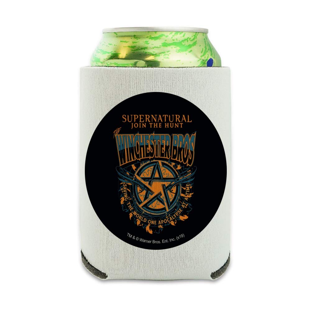 Supernatural The Bros Collapsible Insulated Can Cooler - Reusable Drink Sleeve & Beverage Holder for Beer, Soda & Energy Drinks - Perfect for Camping, BBQs & Outdoor Parties