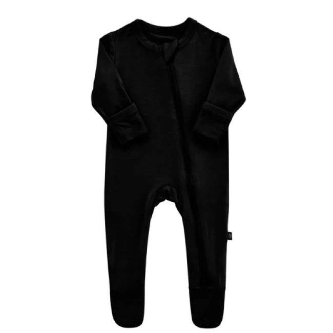 Kyte Baby Zippered Footie Pajamas for Infants & Toddlers - Soft Organic Cotton Sleepwear in Midnight Blue - Perfect for Nursery, Bedtime & Snuggling