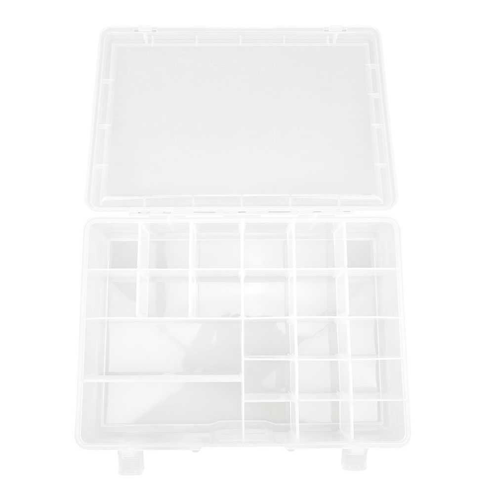 10-Piece Clear Plastic Tackle Box Organizer - Transparent Storage Case for Fishing Lures, Nail Art Beads & Small Parts | Portable Container for Craft Supplies, Jewelry Making & Fishing Accessories