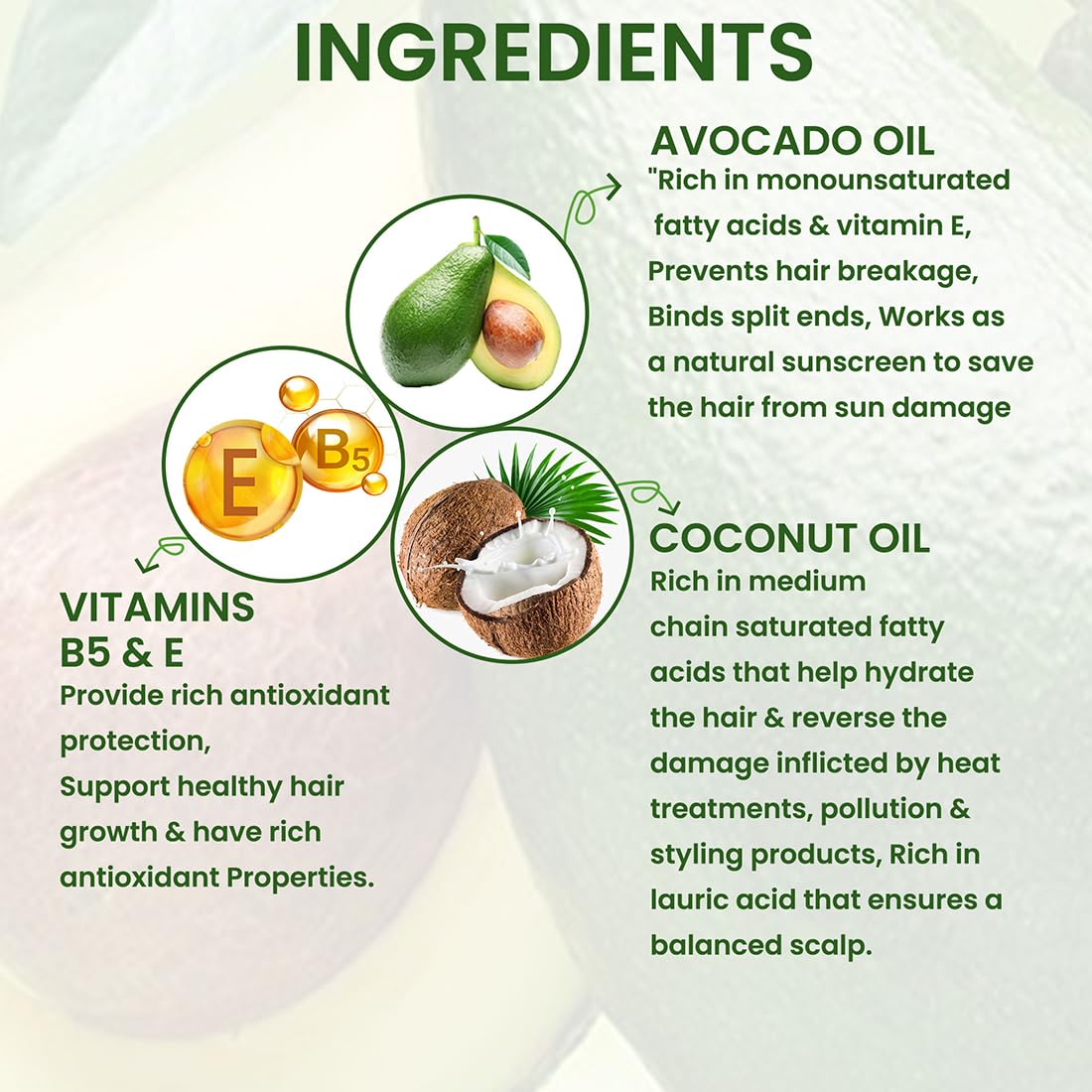 TRUNEXT Coconut Avocado Hair Conditioner - Deep Nourishing & Hydrating Treatment for Dry, Damaged Hair (300ml) | Salon-Quality Leave-In Conditioner for Soft, Shiny Hair at Home