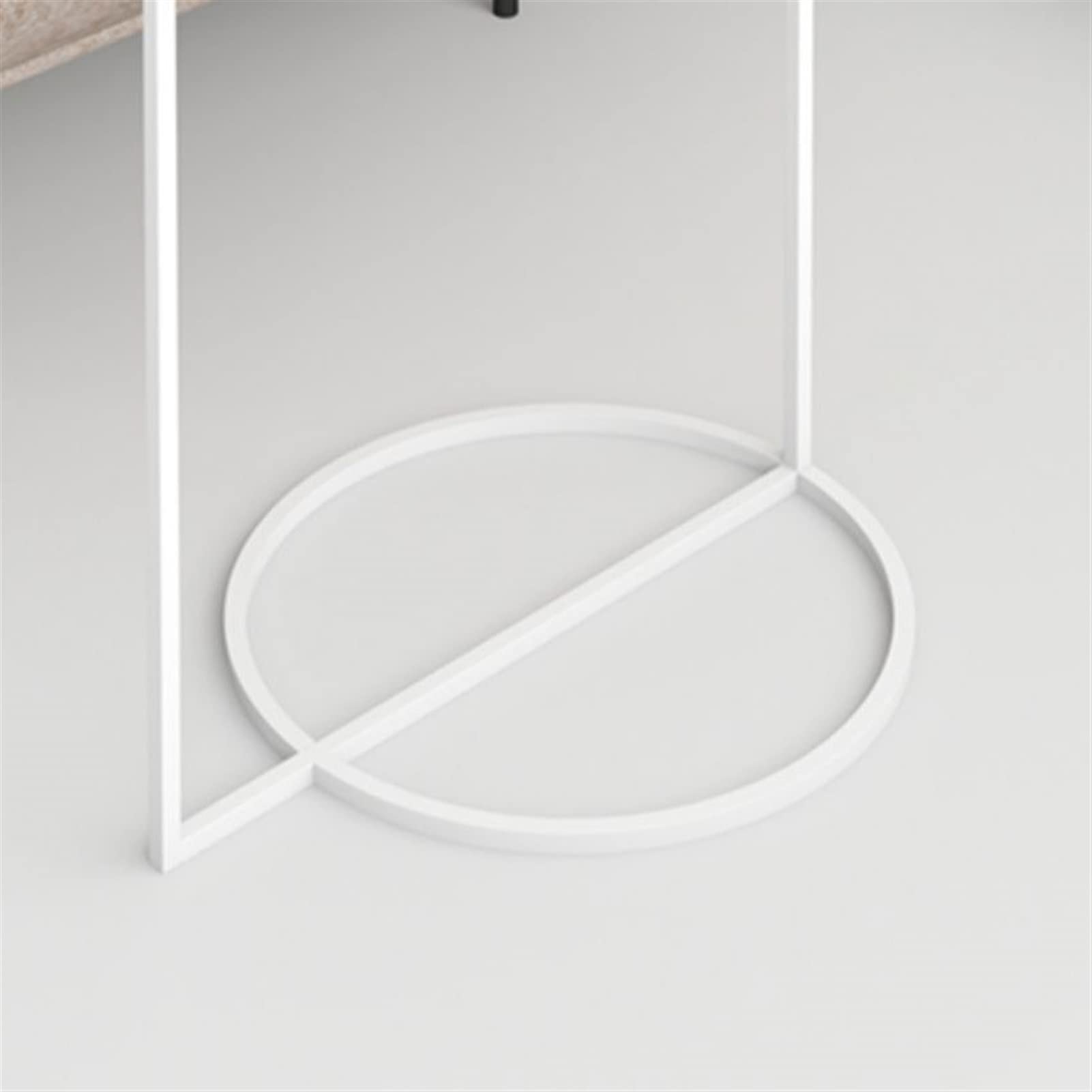 Modern Minimalist Wrought Iron Side Table - End Table, Coffee Table & Tea Table for Living Room, Bedroom, Office or Hotel - Sturdy & Stylish Home Furniture for Coffee Break, Reading Nook or Lounge Area