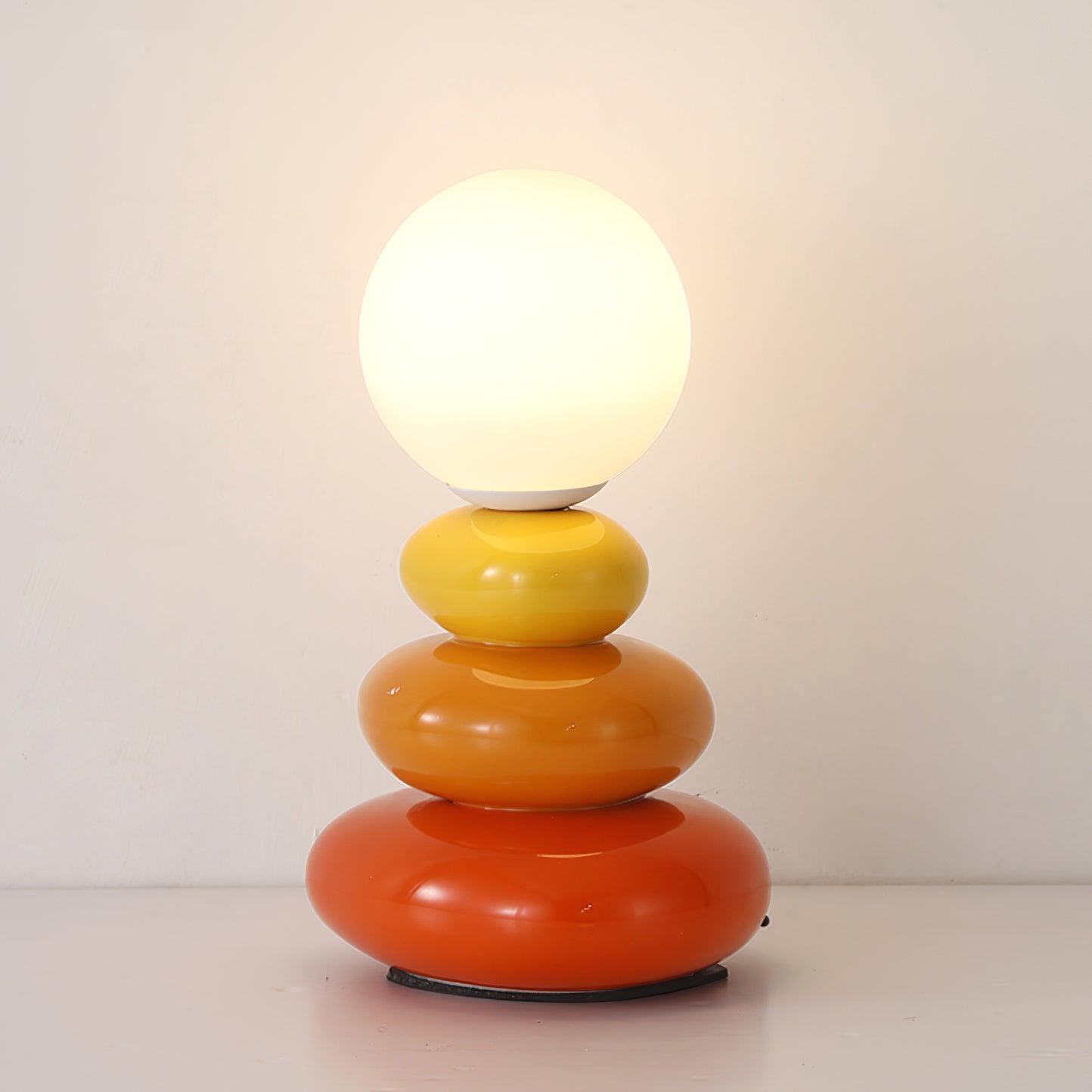 Triple Gourd Table Lamp - Modern Handcrafted Ceramic Nightstand Light for Bedroom, Living Room & Office Decor - Perfect for Ambient Lighting and Home Styling