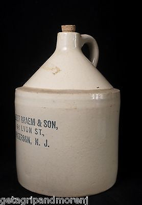 Albert Braem Stoneware Glazed Jug - Handcrafted Ceramic Pitcher for Water, Juice & Milk - Vintage Style Kitchen Decor - Perfect for Farmhouse, Rustic & Cottage Home Decor