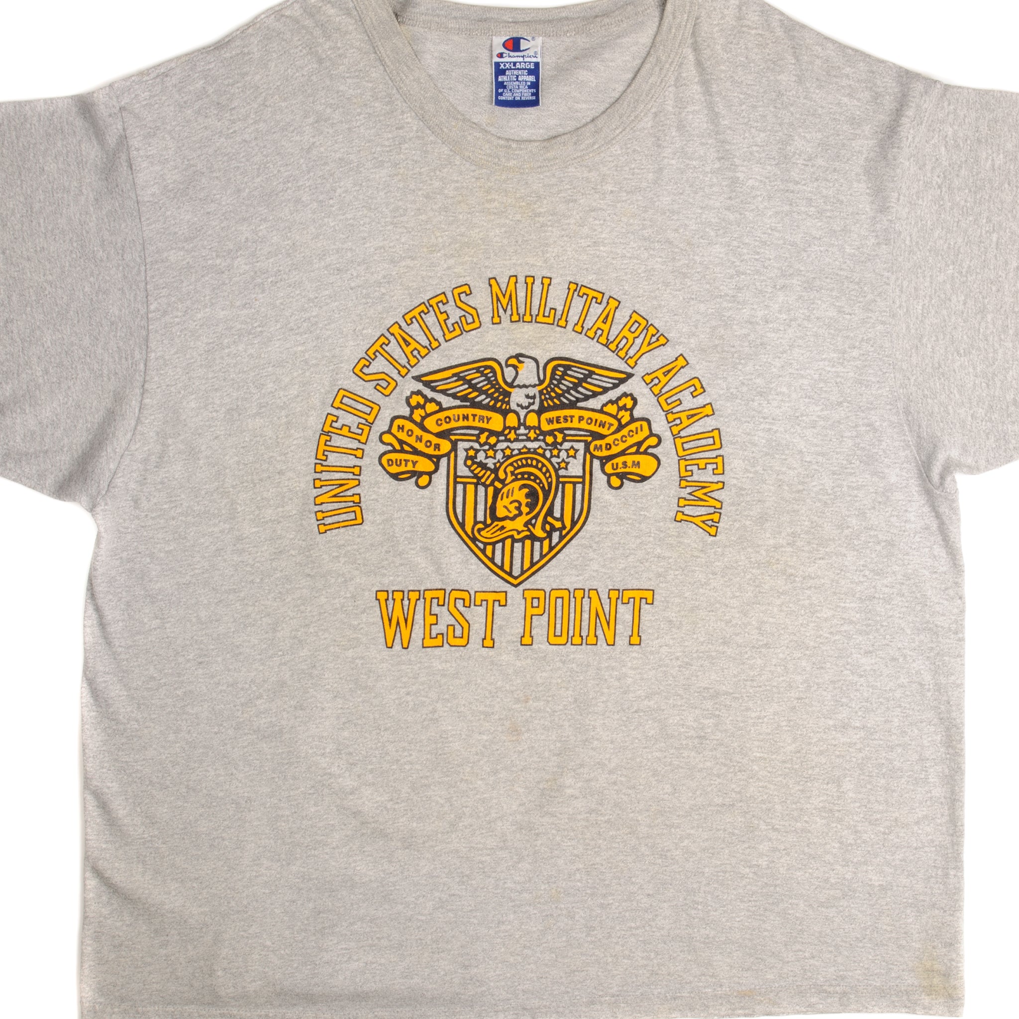 Vintage Champion USMA West Point T-Shirt 1990s XXL - Classic Retro College Style for Men, Military Apparel, Casual Wear & Collectible Fashion