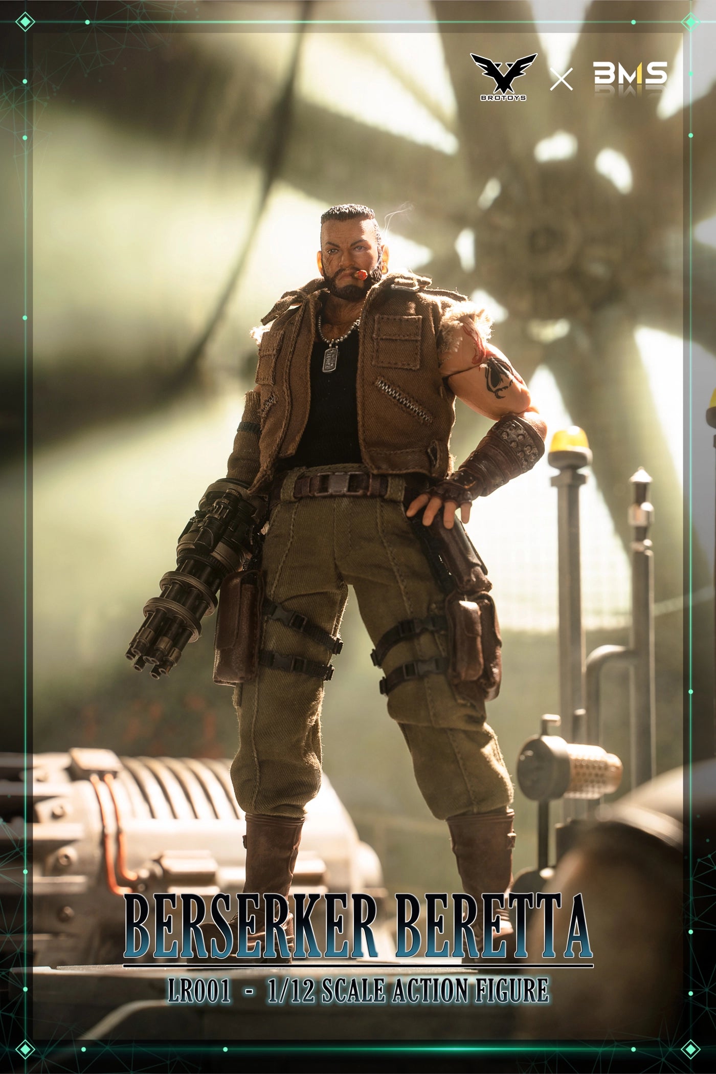 Brotoys 1/12 Berserker Beretta 12th Scale Collectible Action Figure with Detailed Accessories - Perfect for Display, Photography & Anime Fans Collection