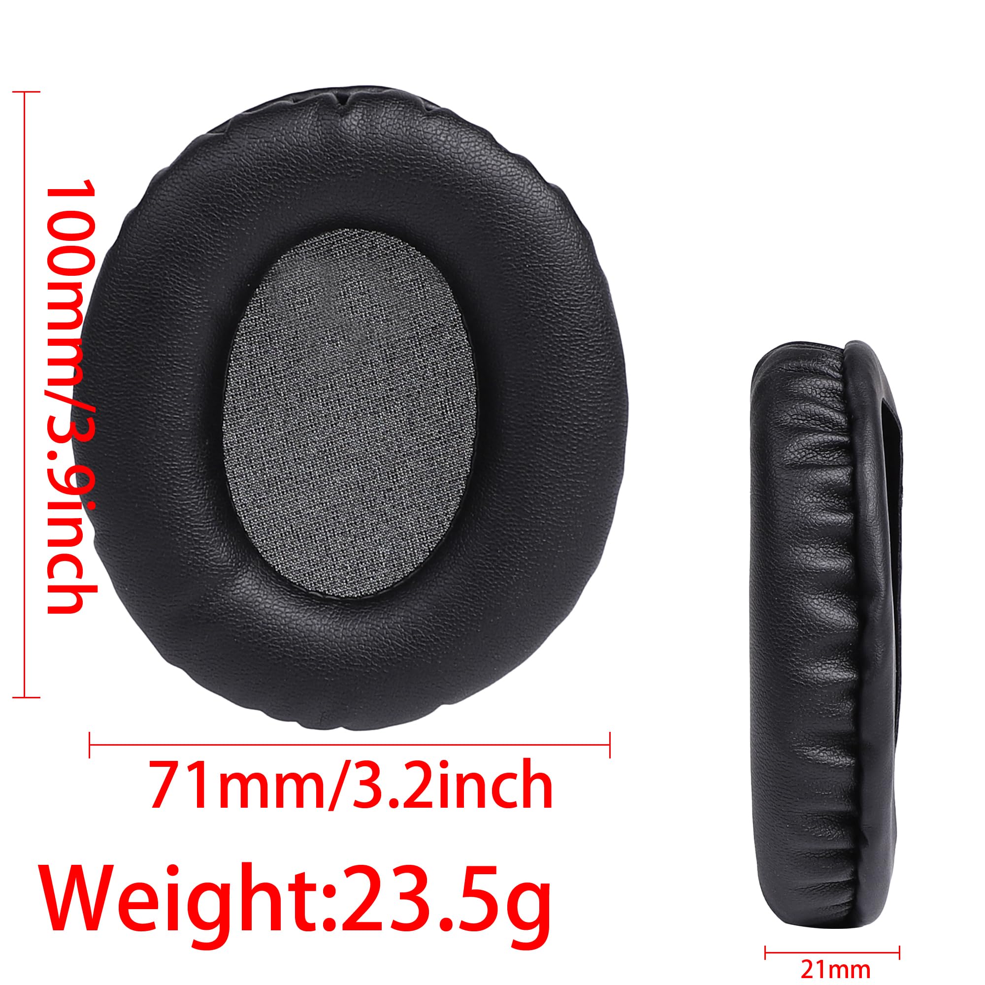 HyperX Cloud II/Cloud 2/Alpha/Flight/Stinger/Core Replacement Ear Pads - Protein Leather Gaming Headphone Cushions with Bonus Charging Cable - Perfect for Long Gaming Sessions & Office Work (Black)