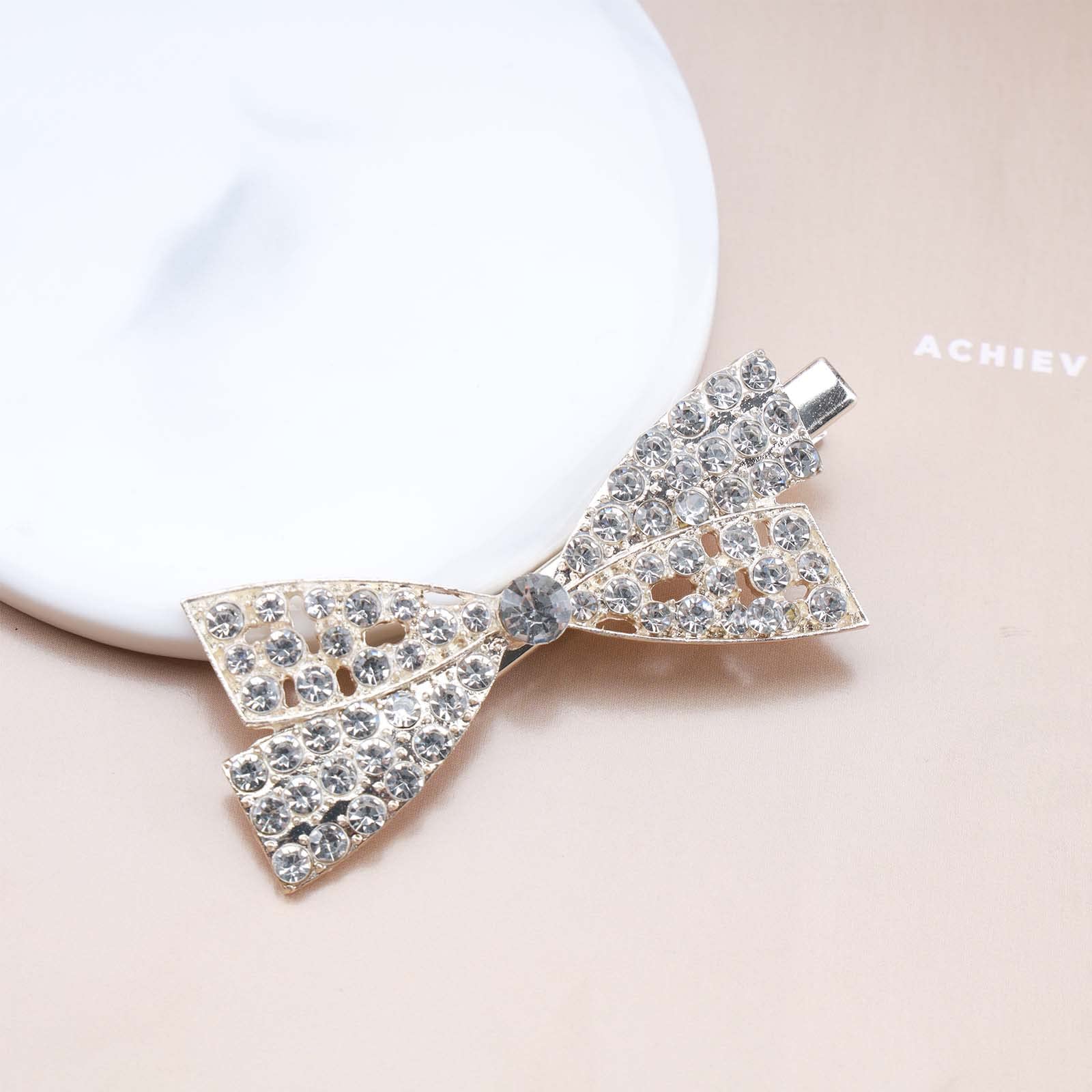 Bohemian Crystal Wedding Hair Barrette Clips - Sparkly Rhinestone Floral Hair Accessories for Brides, Bridal Party & Special Occasions | Elegant Hair Jewelry for Weddings, Prom & Formal Events