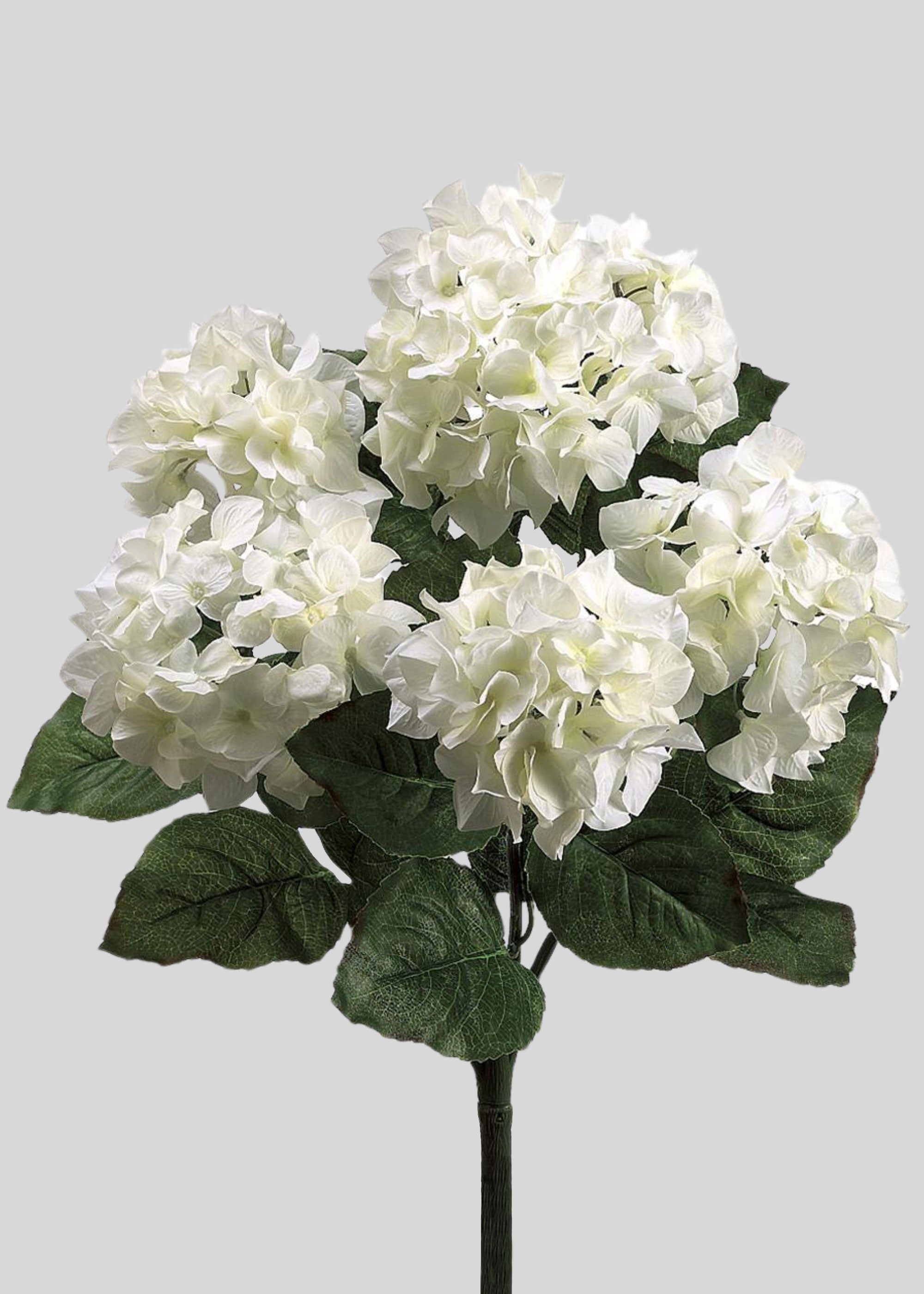 Premium Fake Blooming Hydrangea Bush in Cream White - 22