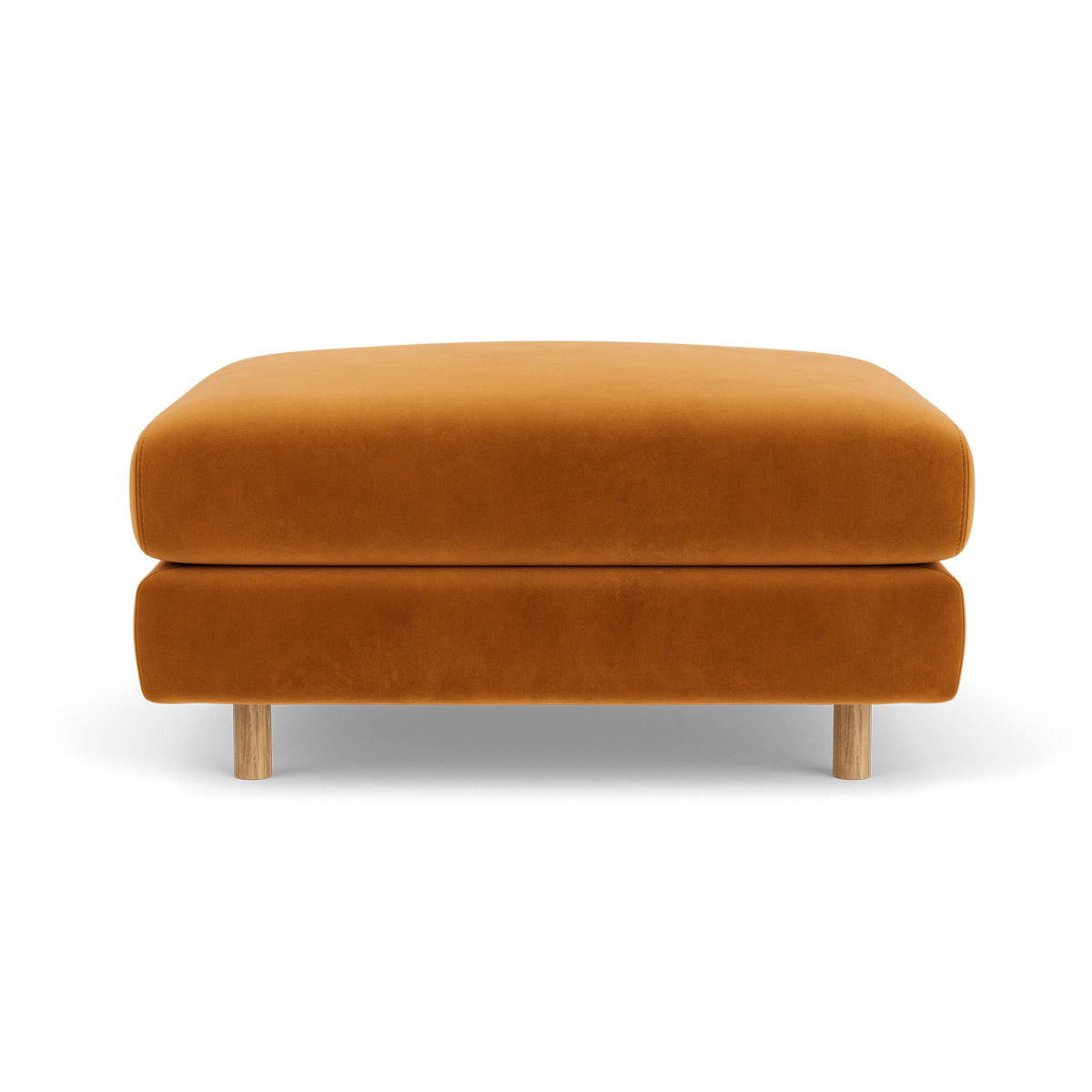 Luxury Dylan Velvet Ottoman - Soft Velvet Upholstered Storage Footrest Stool for Living Room, Bedroom & Home Decor - Perfect for Extra Seating, Footrest & Stylish Storage