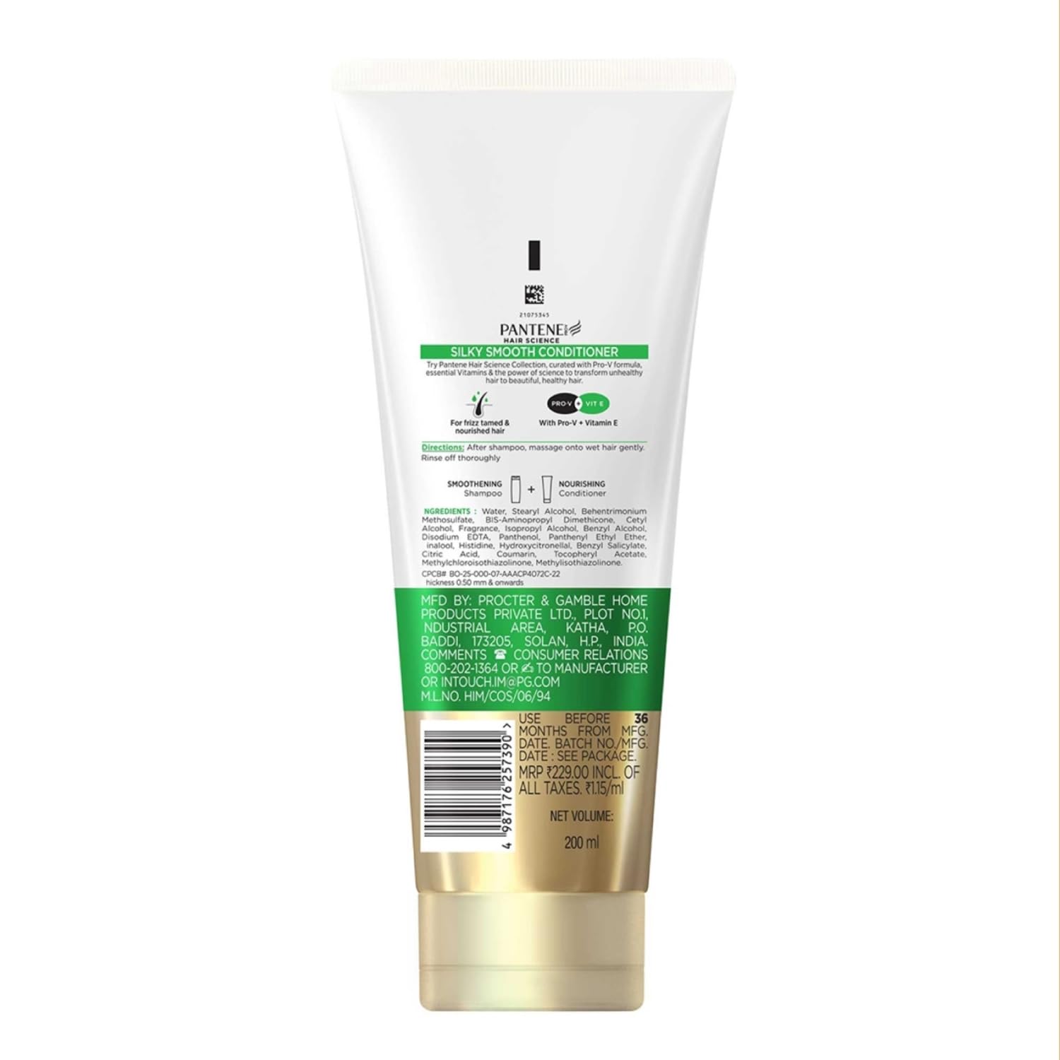 Pantene Advanced Hair Fall Solution Anti-Hairfall Conditioner - Silky Smooth Unscented Formula (200ml, 1 Count) for Damaged & Thinning Hair - Perfect for Daily Use at Home or Travel