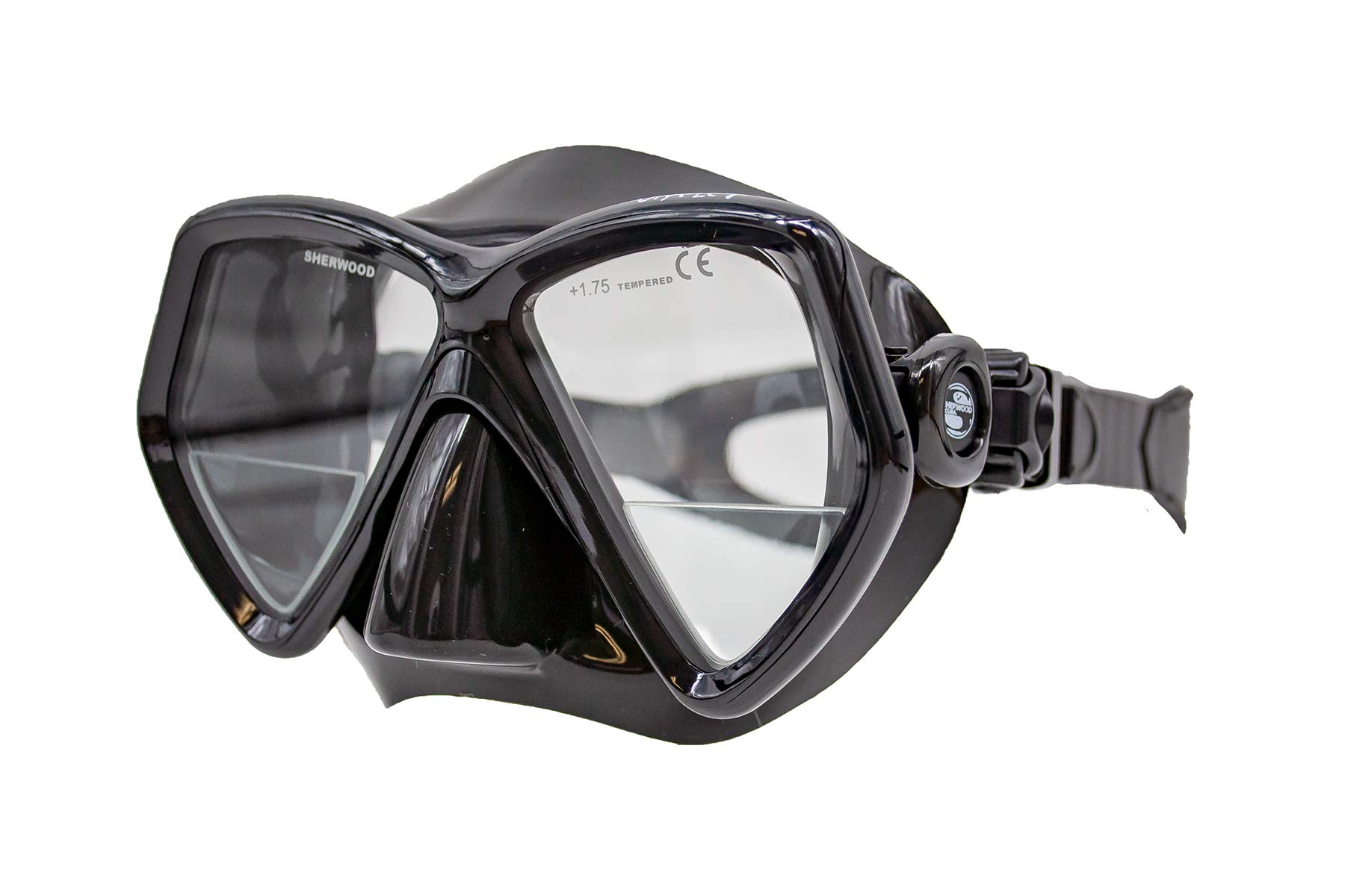 Sherwood MA50BS Oracle+ Scuba Dive Snorkel Mask - Black Silicone Snorkeling Gear for Adults & Kids - Perfect for Underwater Exploration, Swimming & Snorkeling Adventures