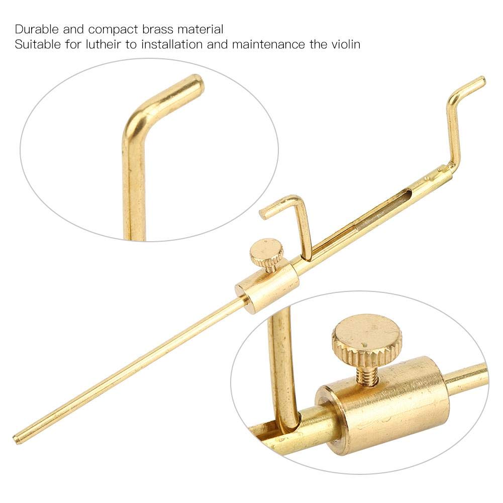 Premium Brass Violin & Viola Sound Post Gauge - Precision Measuring Tool for Luthiers | Professional Sound Post Setter & Column Meter for Instrument Repair (Gold Finish) | Ideal for Violin Makers, Music Teachers & Orchestra Maintenance