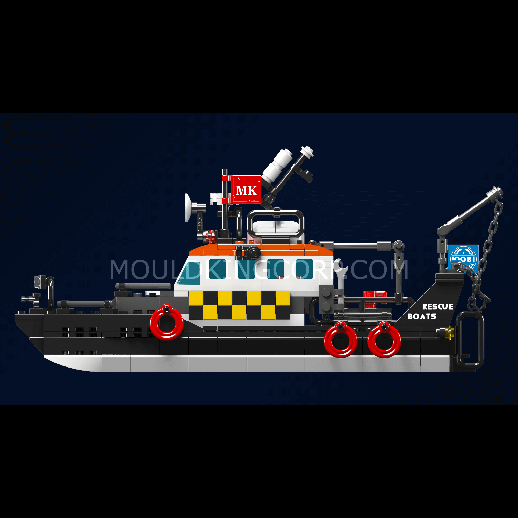 Mould King 10081 British Style Multi-Functional Rescue Boat Building Blocks Set | 364 PCS STEM Toy for Kids - Perfect for Creative Play, Birthday Gifts & Educational Activities