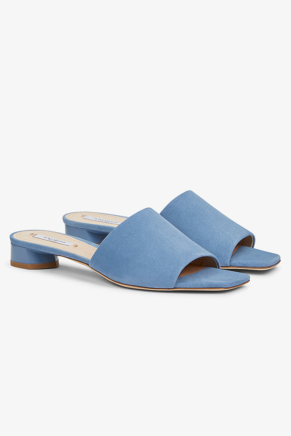 Carter Slide Suede Shoes for Women - Sky Blue Comfortable Slip-On Loafers | Perfect for Casual Wear, Office & Travel