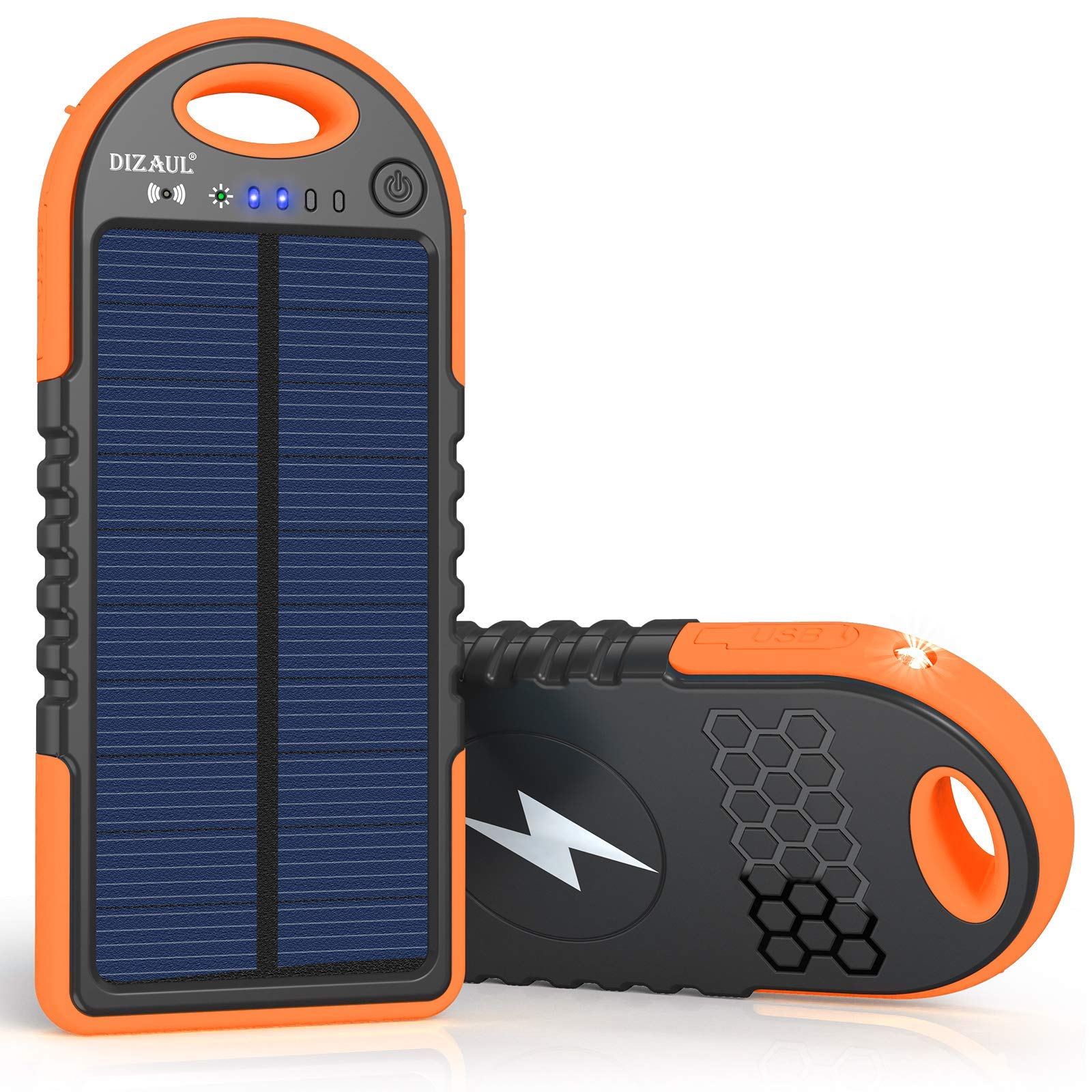 10000mAh Solar Power Bank with 18W PD & QC 3.0 Fast Charging | USB-C Input/Output Portable Charger for iPhone, Samsung, Android Devices | Perfect for Camping, Hiking and Outdoor Adventures