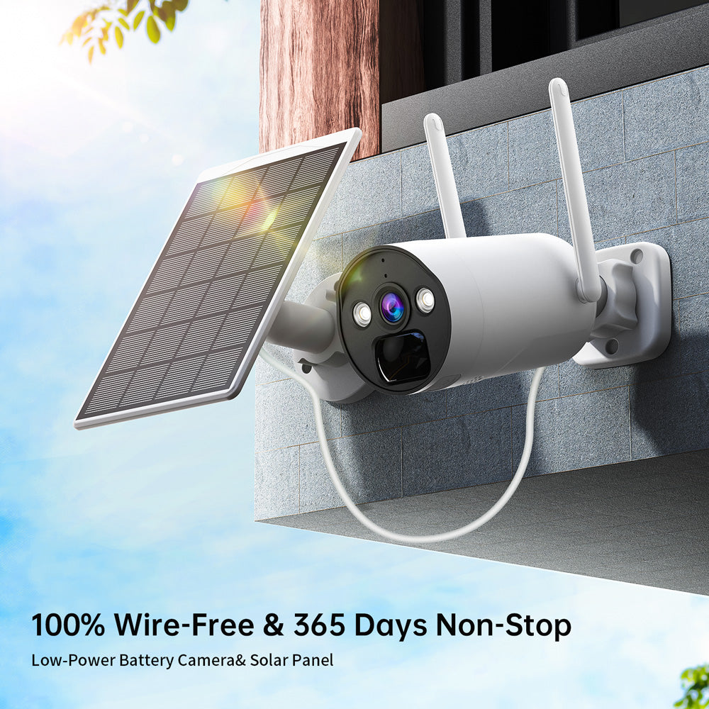 Campark SC08 4MP 4K Wireless Solar Security Camera System with Real-Time Alerts - Weatherproof Outdoor Surveillance for Home, Business & Property Protection (US & Canada Only)