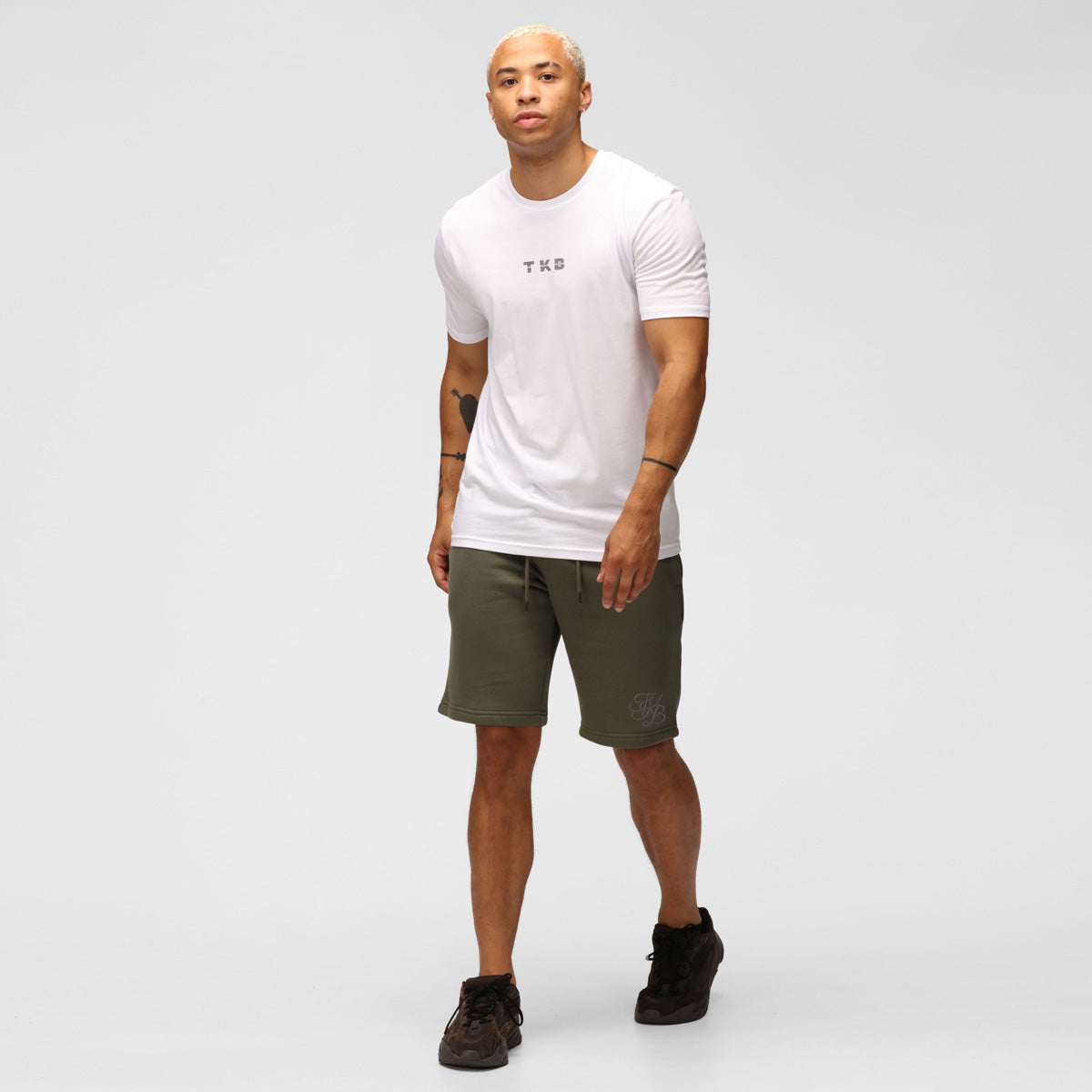 Premium TKB Men's White Tri-Blend T-Shirt - Soft Cotton-Polyester-Spandex Blend for Comfort & Style - Perfect for Casual Wear, Gym, and Everyday Outfits