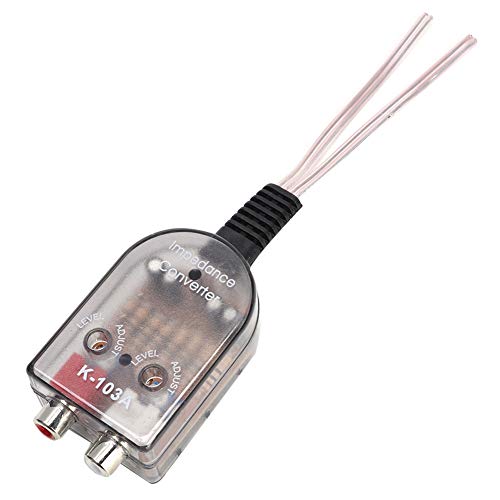 KIMISS High to Low Frequency Converter for Car Audio - ABS Stereo Adjustable Speaker RCA Line Impedance Converter | Perfect for Car Stereo Systems, Home Theater & DIY Audio Projects