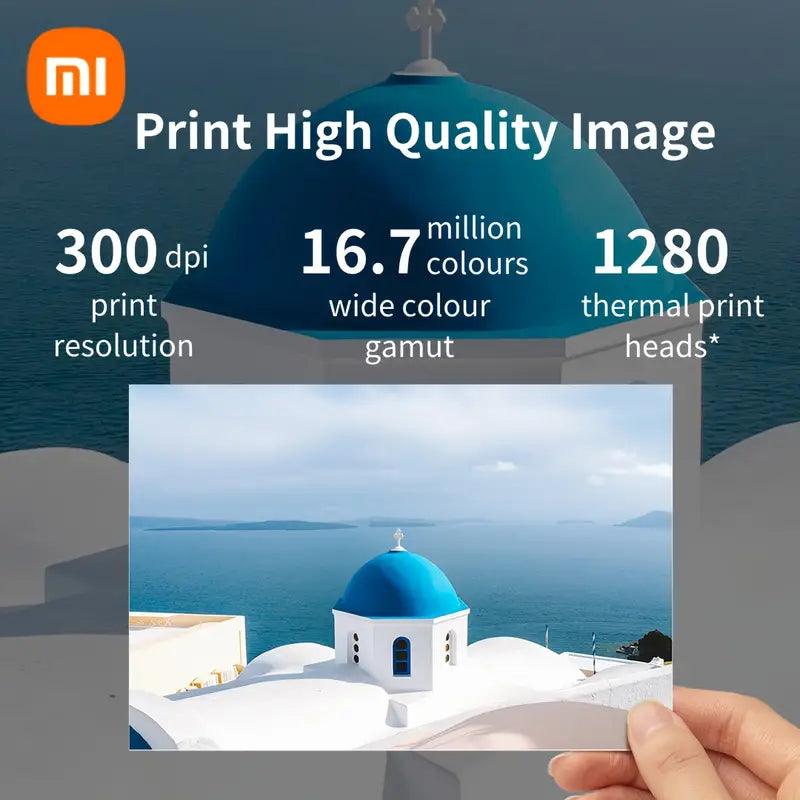 Xiaomi 1S Instant Photo Printer - Portable Wireless Bluetooth Mini Photo Printer for iPhone & Android - Print Memories Anytime, Perfect for Travel, Parties & Scrapbooking