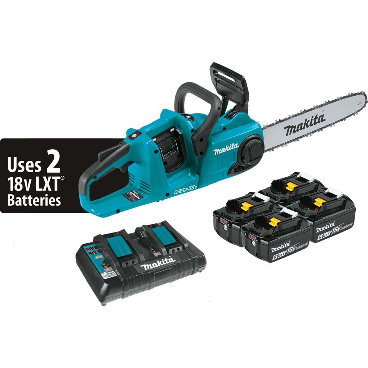 36V (18V X2) LXT® Brushless Cordless Chainsaw - Powerful Electric Chain Saw for Wood Cutting, Tree Trimming & Yard Maintenance | Lightweight & Quiet for Home & Professional Use