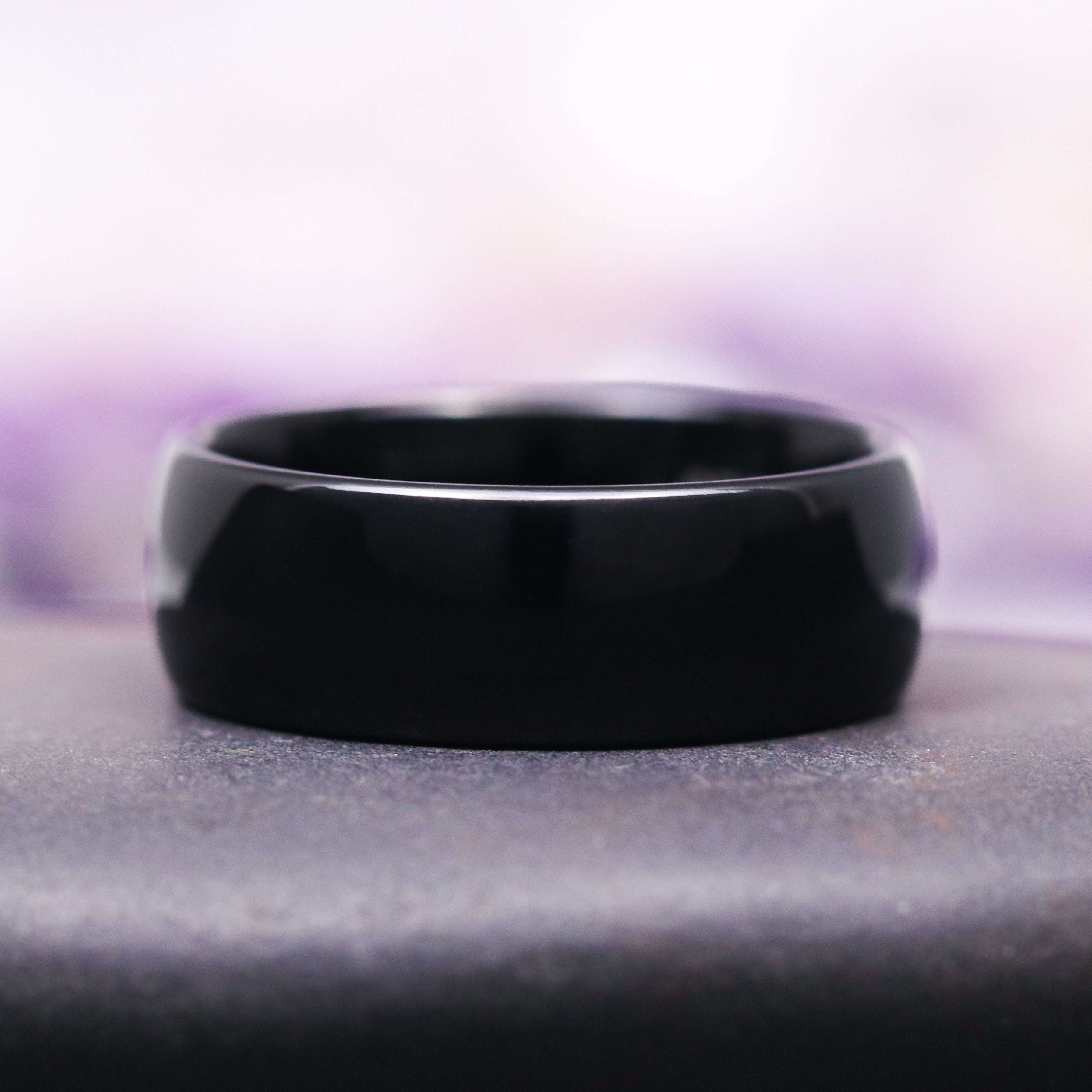 8MM Black Tungsten Wedding Band for Men - Minimalist & Durable Ring for Engagement, Anniversary, and Everyday Wear