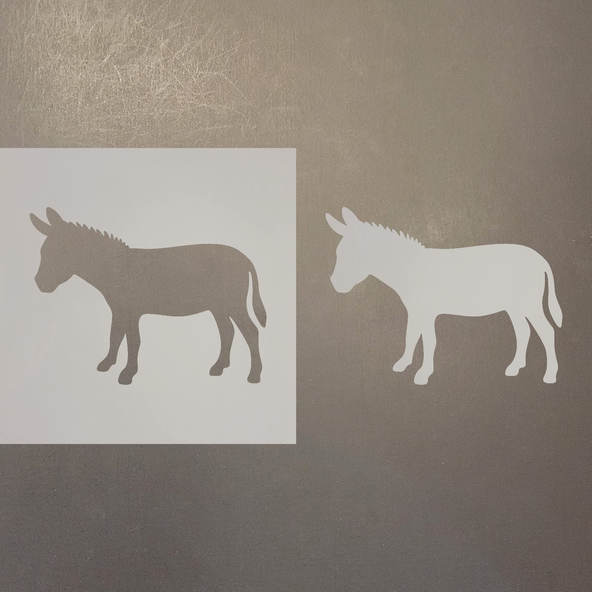 Reusable Donkey Mylar Stencil for Art & Craft - 8 Inch DIY Painting, Scrapbooking, Home Decor Projects