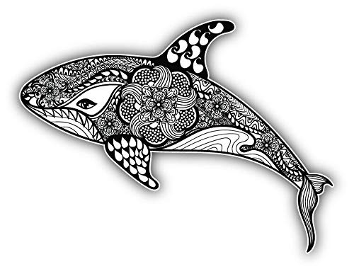18 Pack Patterned Sea Shark 2 Inch Planner Stickers - Decorative Calendar & Scrapbooking Supplies for Bullet Journals, DIY Crafts, School Projects & Gift Wrapping