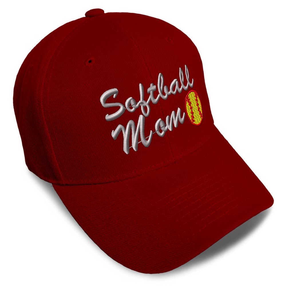 Custom Baseball Cap for Softball Mom & Dad - Personalized Acrylic Embroidered Hat for Men & Women - Perfect for Games, Practice & Team Spirit